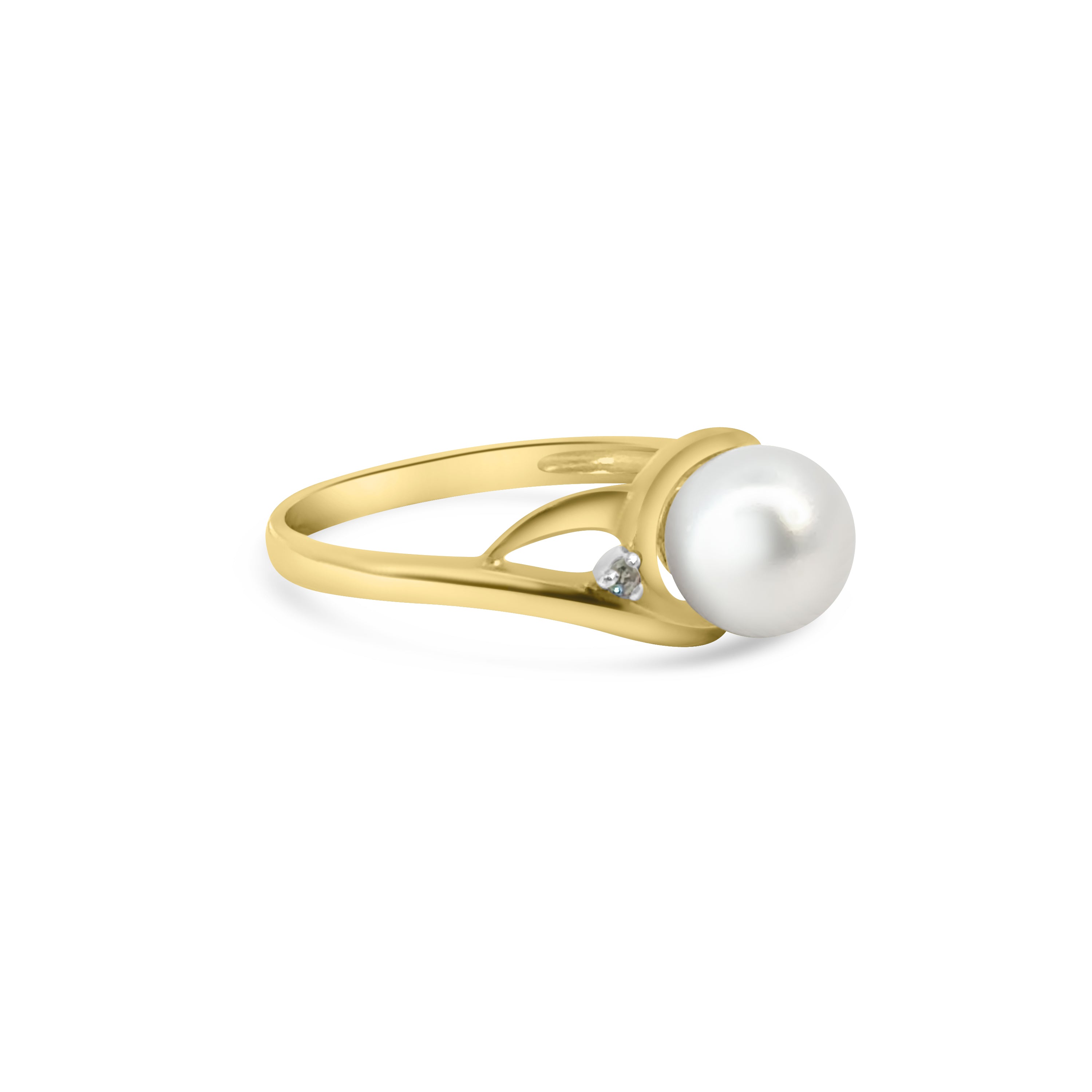 9kt Cultured Pearl and Diamond Dress Ring