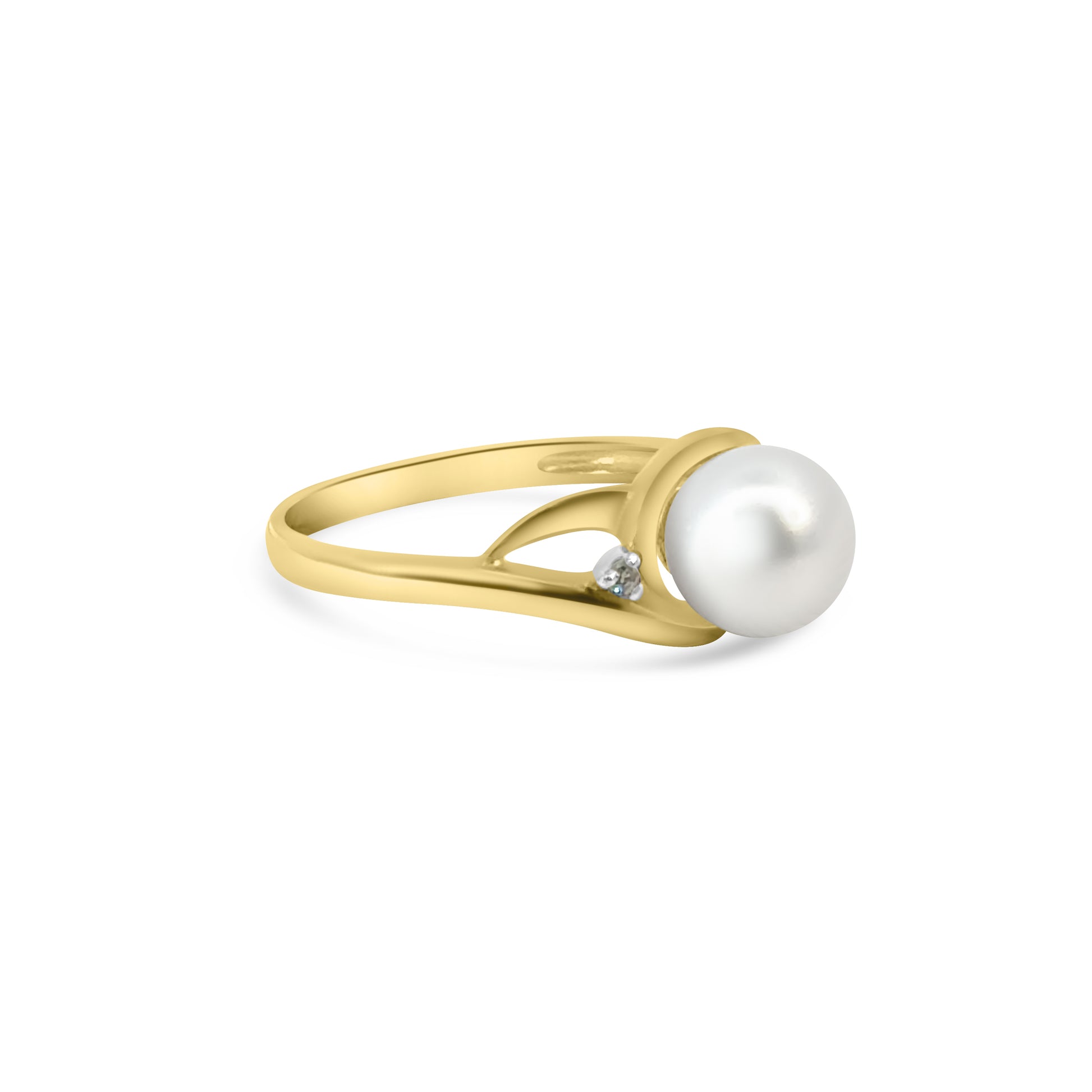 9kt Cultured Pearl and Diamond Dress Ring