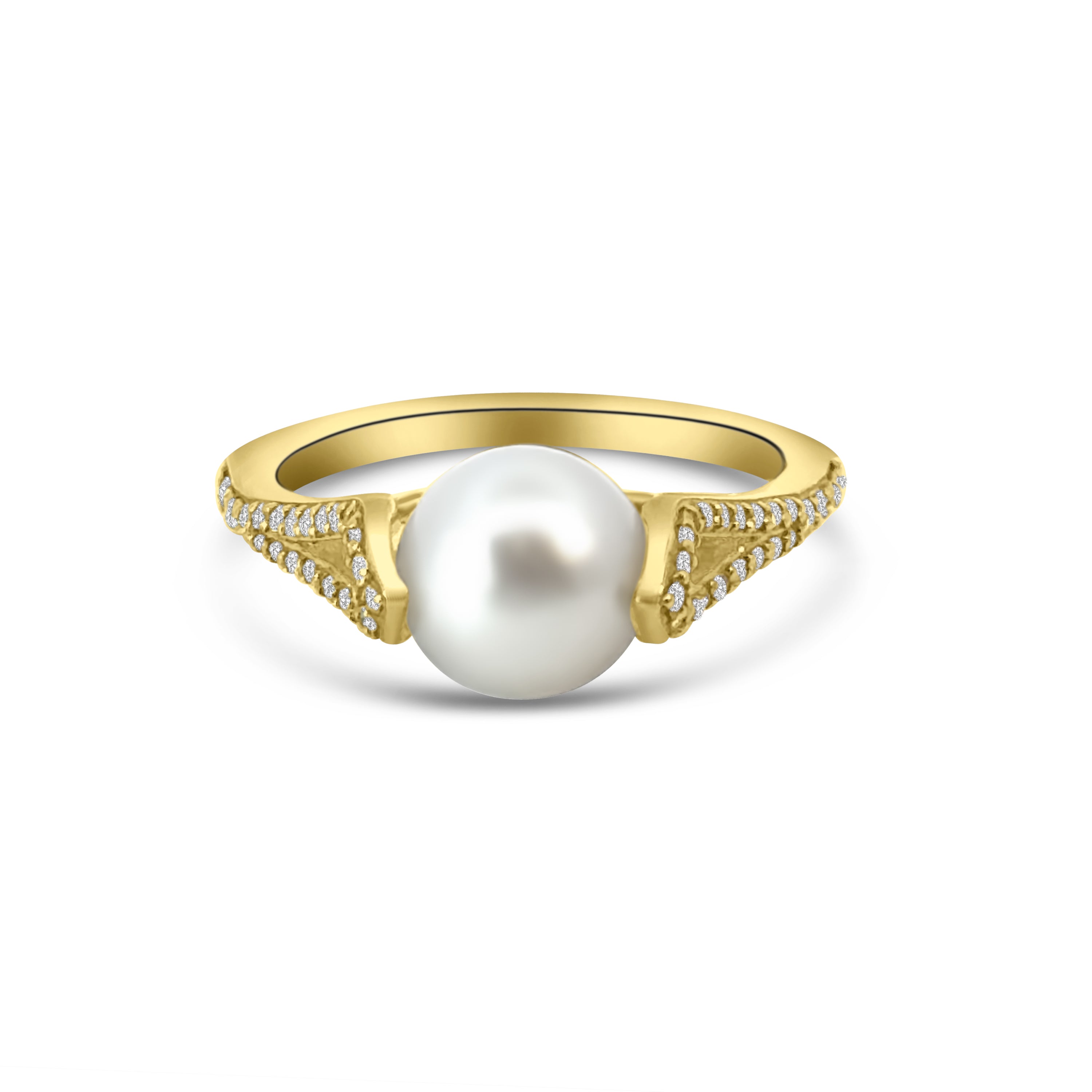 9kt Freshwater Pearl and Diamond Dress Ring
