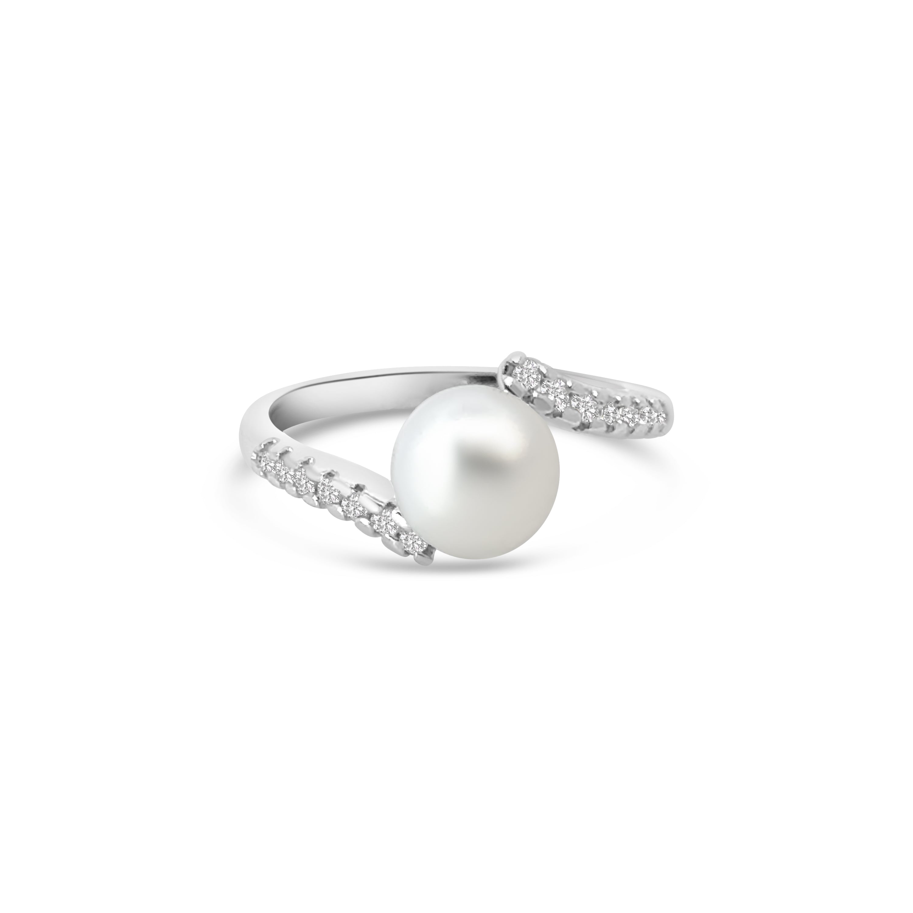 9kt Freshwater Pearl and Diamond Dress Ring