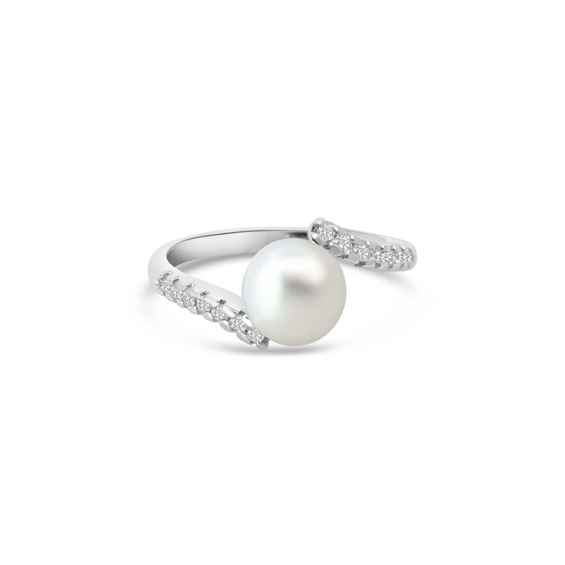 9kt Freshwater Pearl and Diamond Dress Ring