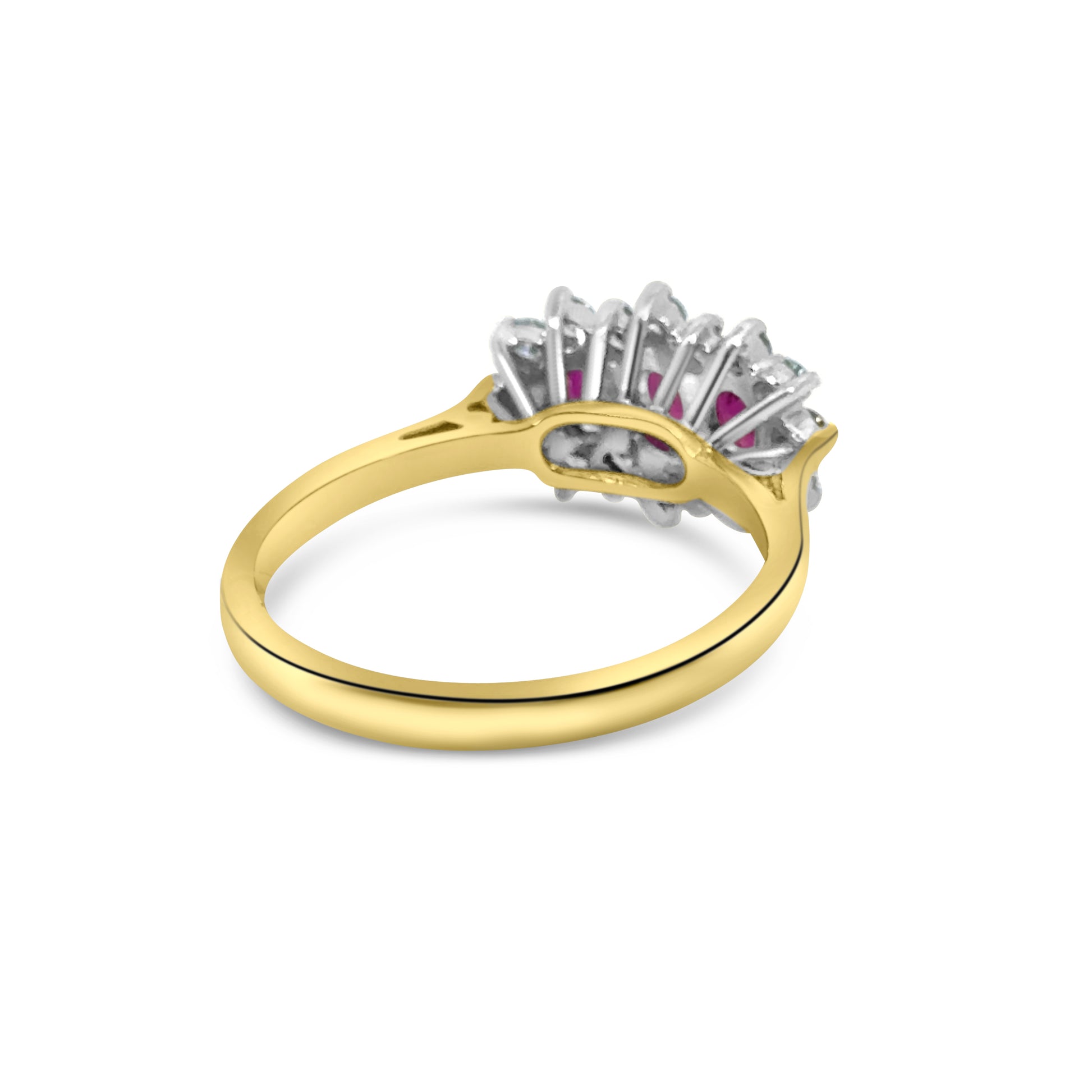 18kt Ruby and Diamond Cluster Dress Ring