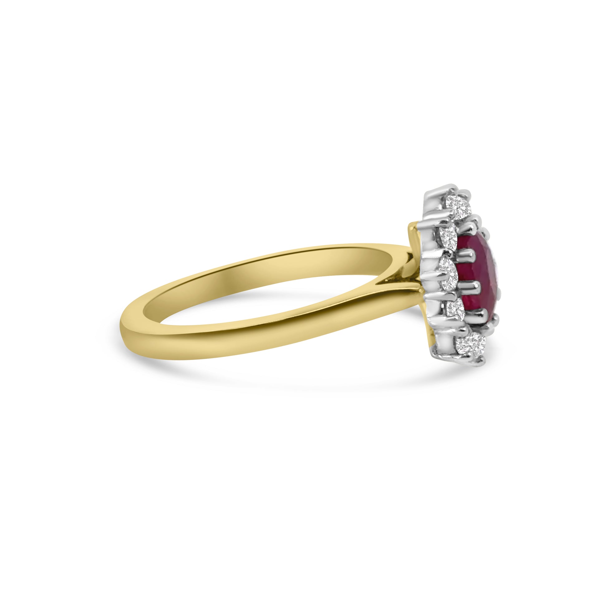 18kt Ruby and Diamond Cluster Dress Ring