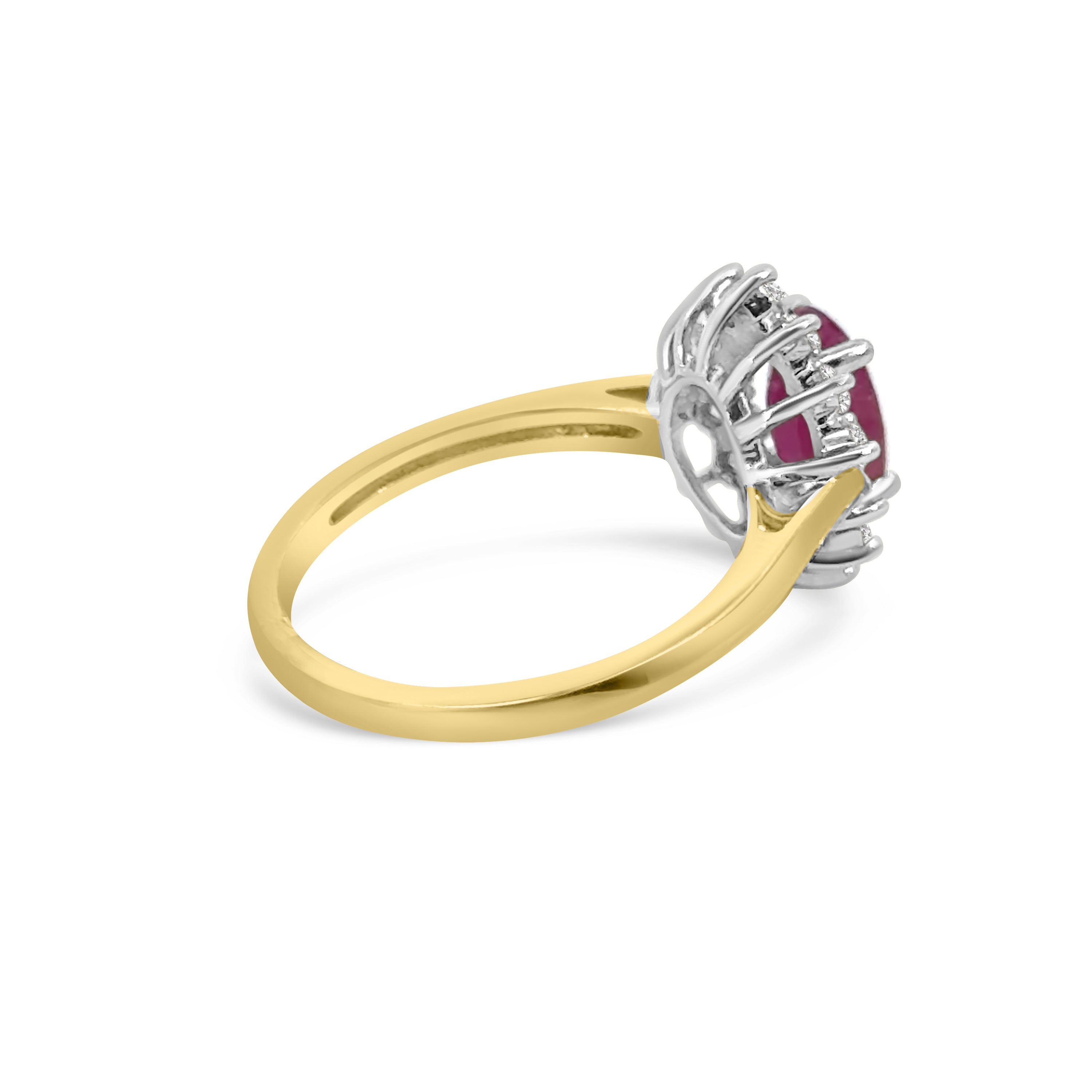 9kt Ruby and Diamond Cluster Dress Ring