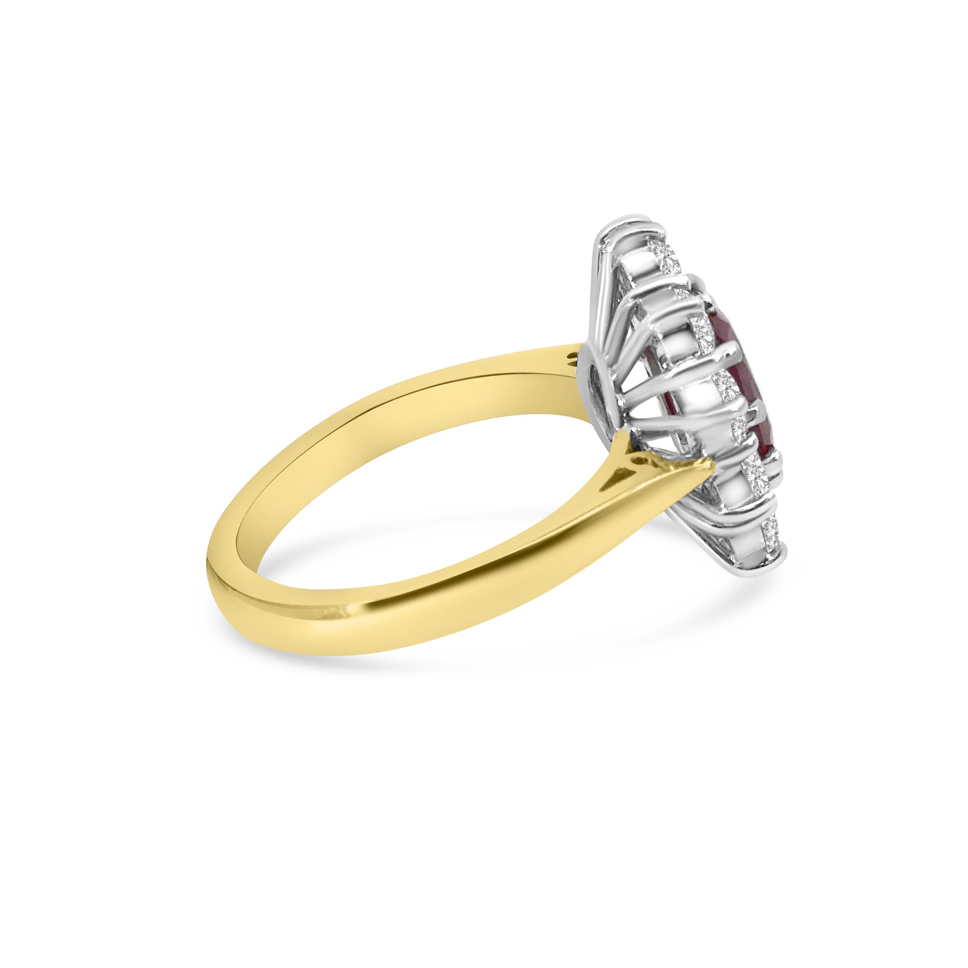 18kt Ruby and Diamond Cluster Dress Ring