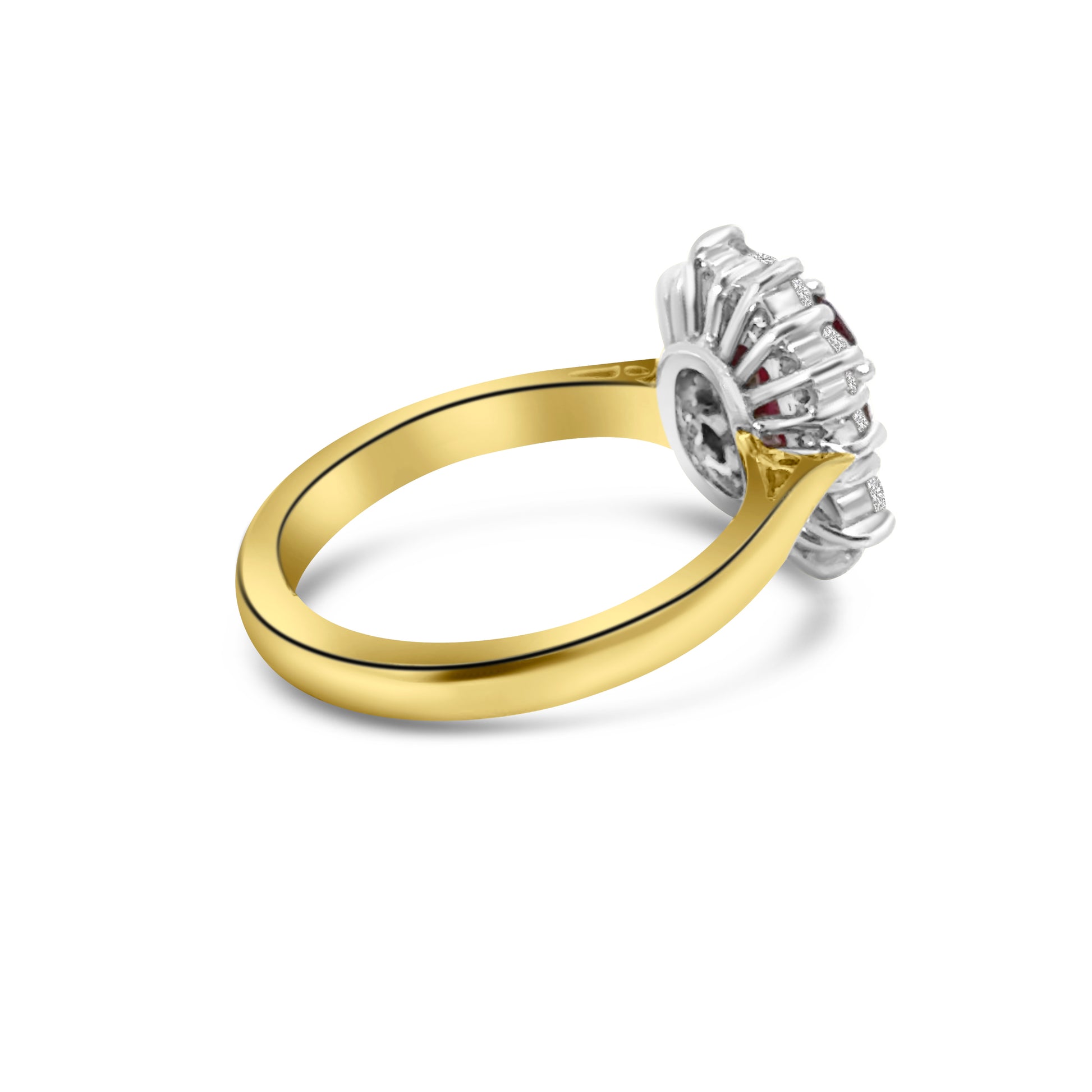 18kt Ruby and Diamond Cluster Dress Ring
