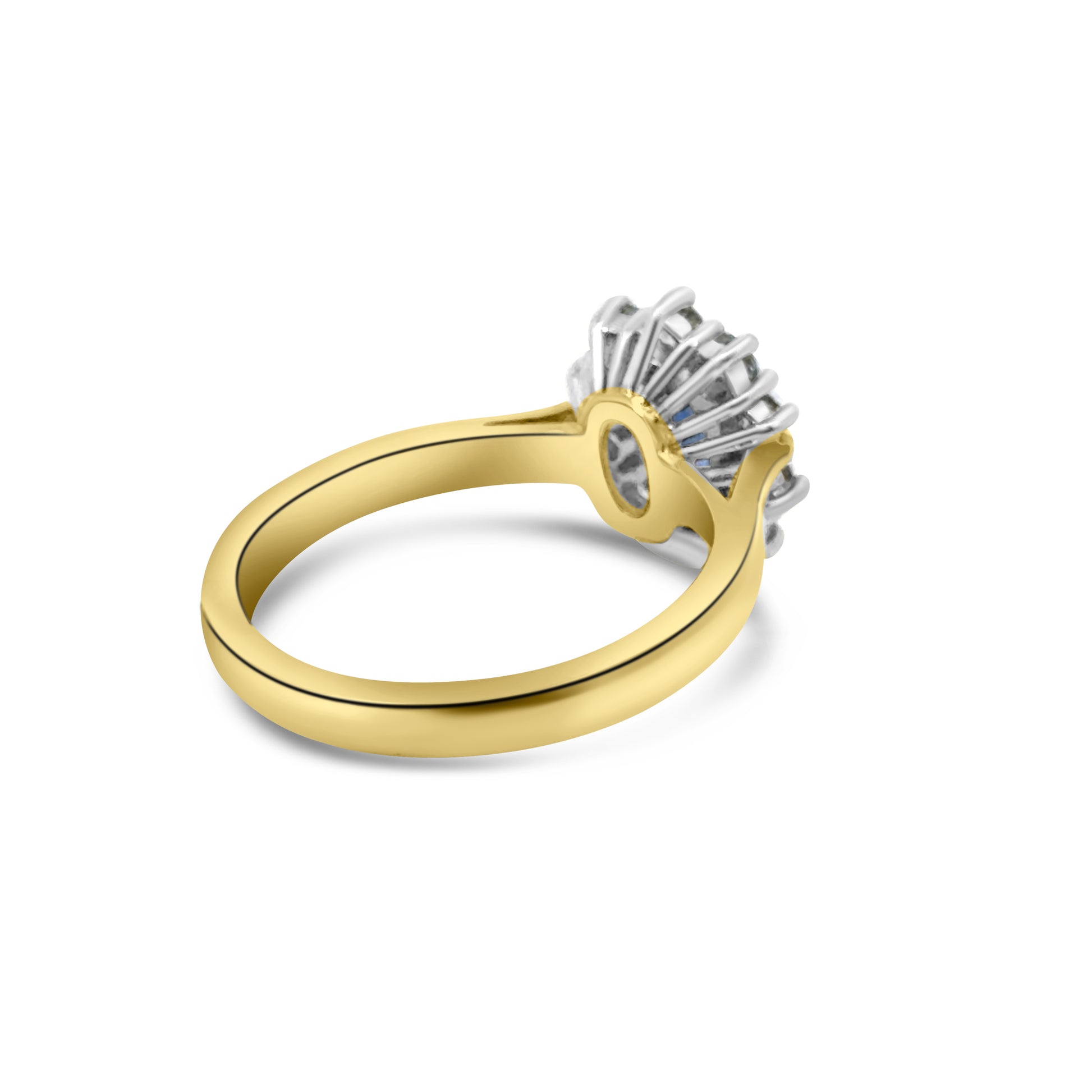 18kt Sapphire and Diamond Cluster Dress Ring