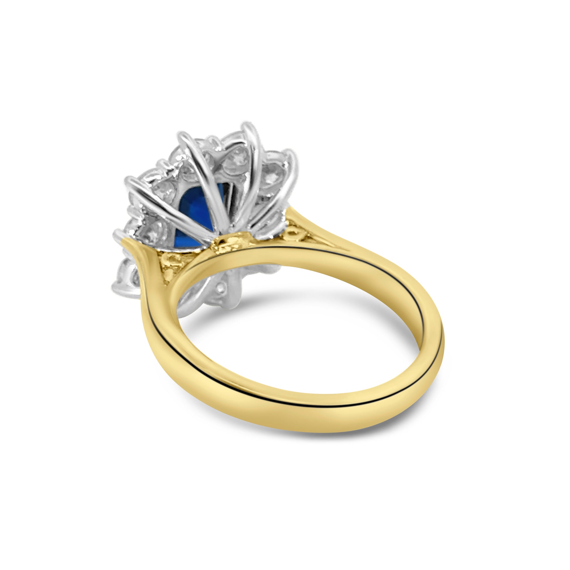 18kt Sapphire and Diamond Cluster Dress Ring