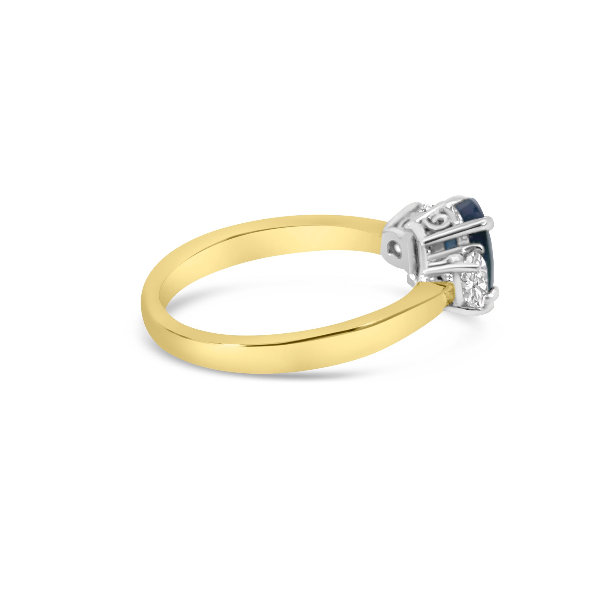 18kt Sapphire and Diamond Three Stone Dress Ring