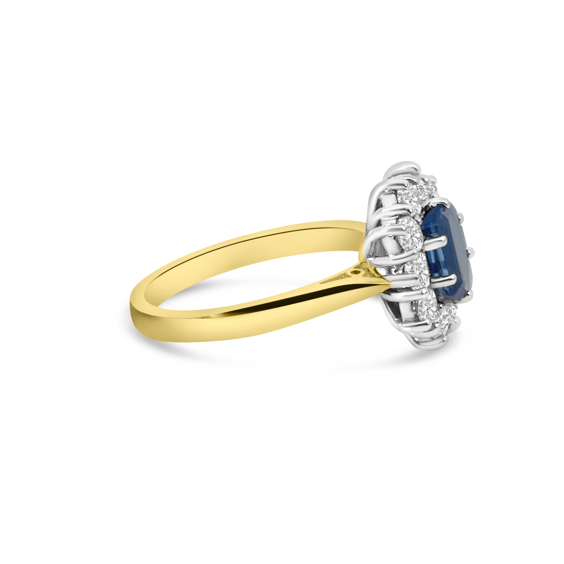 18kt Sapphire and Diamond Cluster Dress Ring