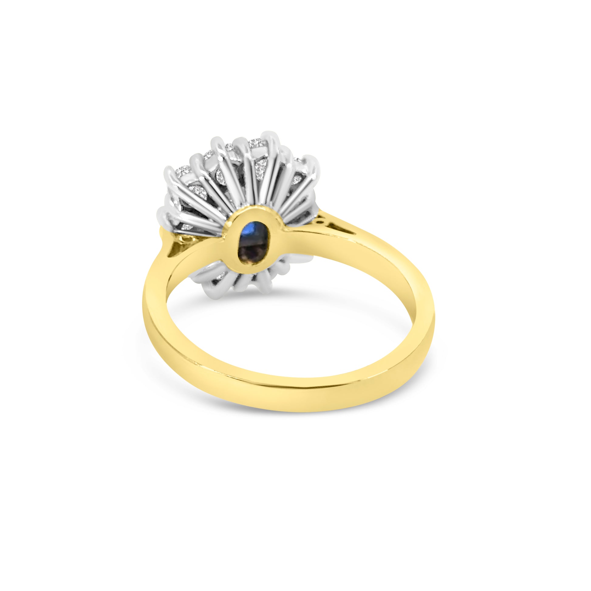 18kt Sapphire and Diamond Cluster Dress Ring
