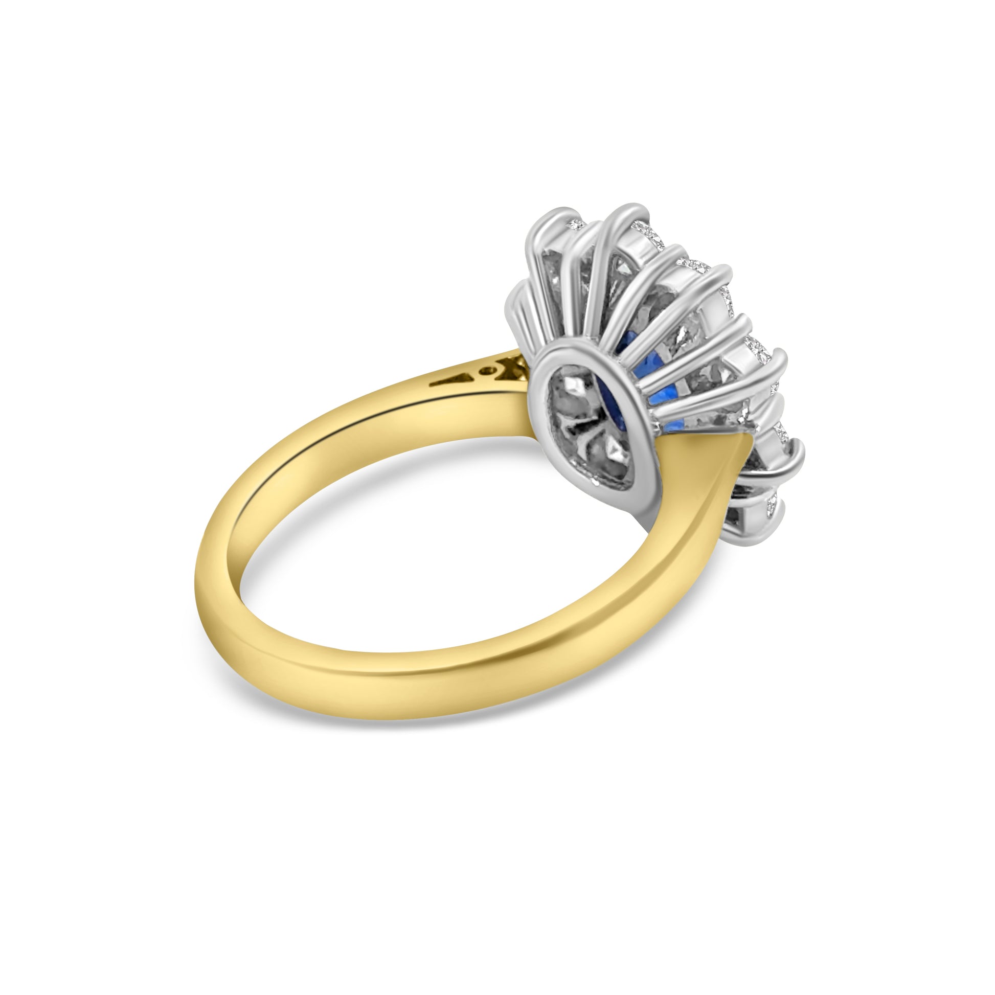 18kt Sapphire and Diamond Cluster Dress Ring