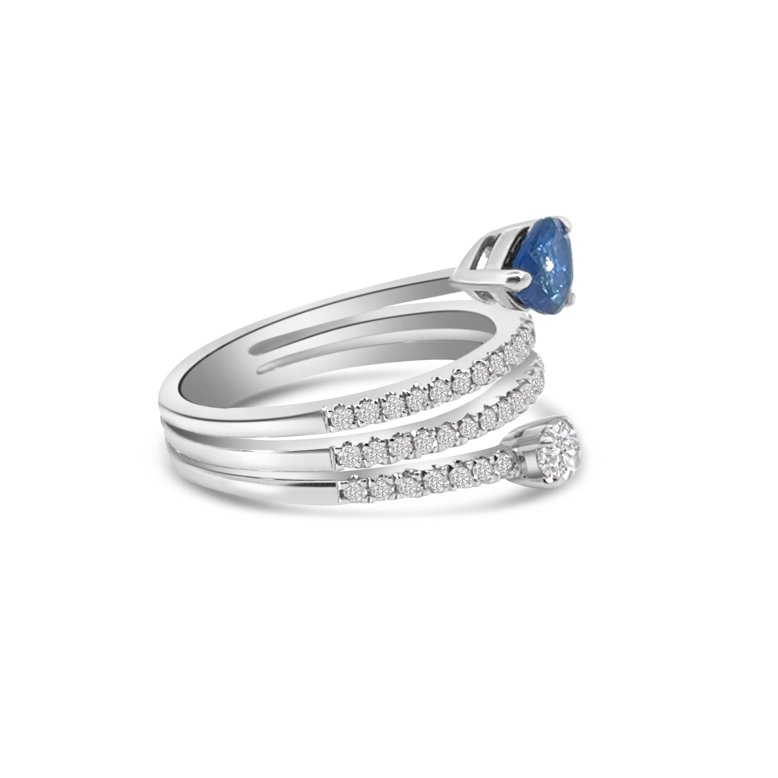18kt Sapphire and Diamond Pear and Oval Dress Ring