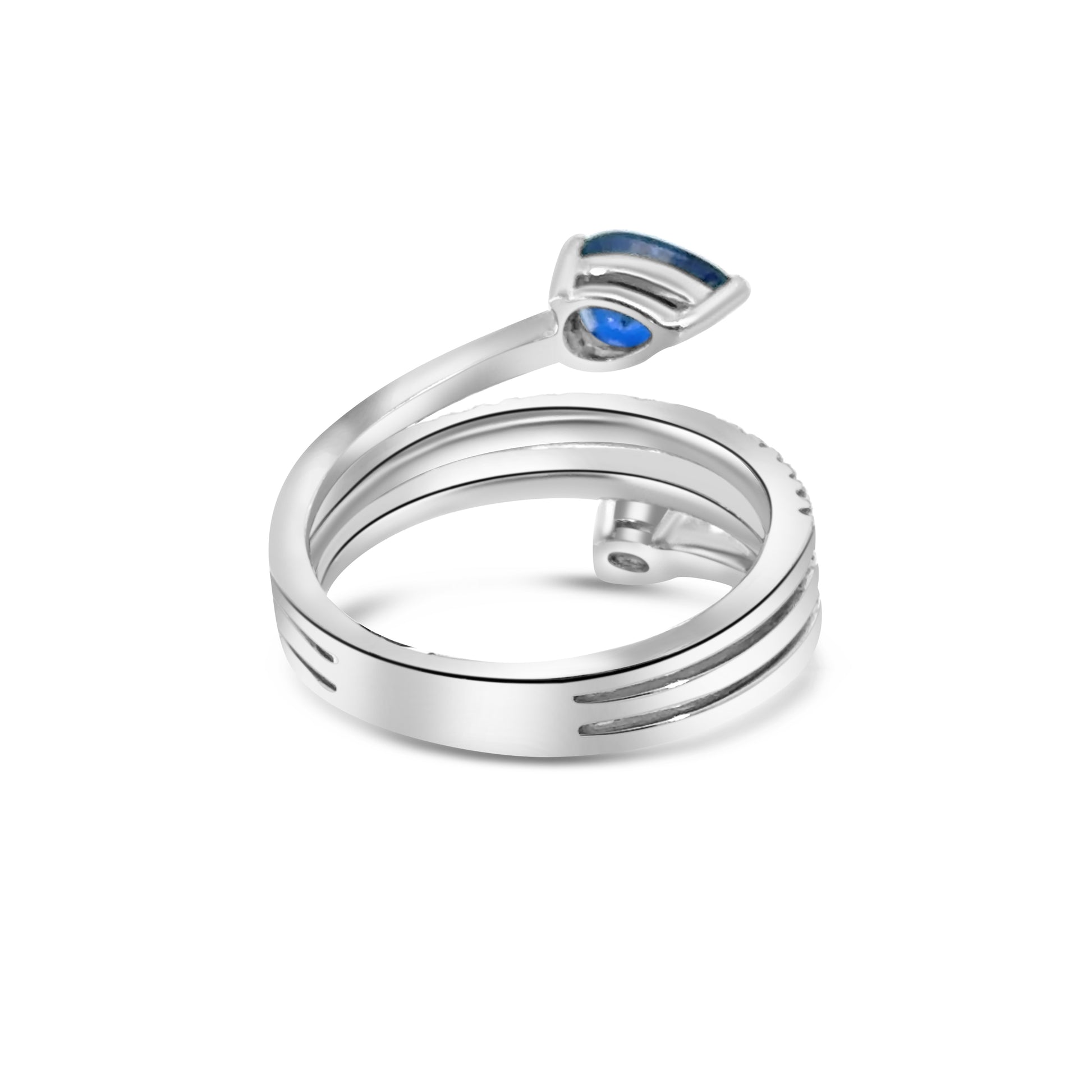 18kt Sapphire and Diamond Pear and Oval Dress Ring