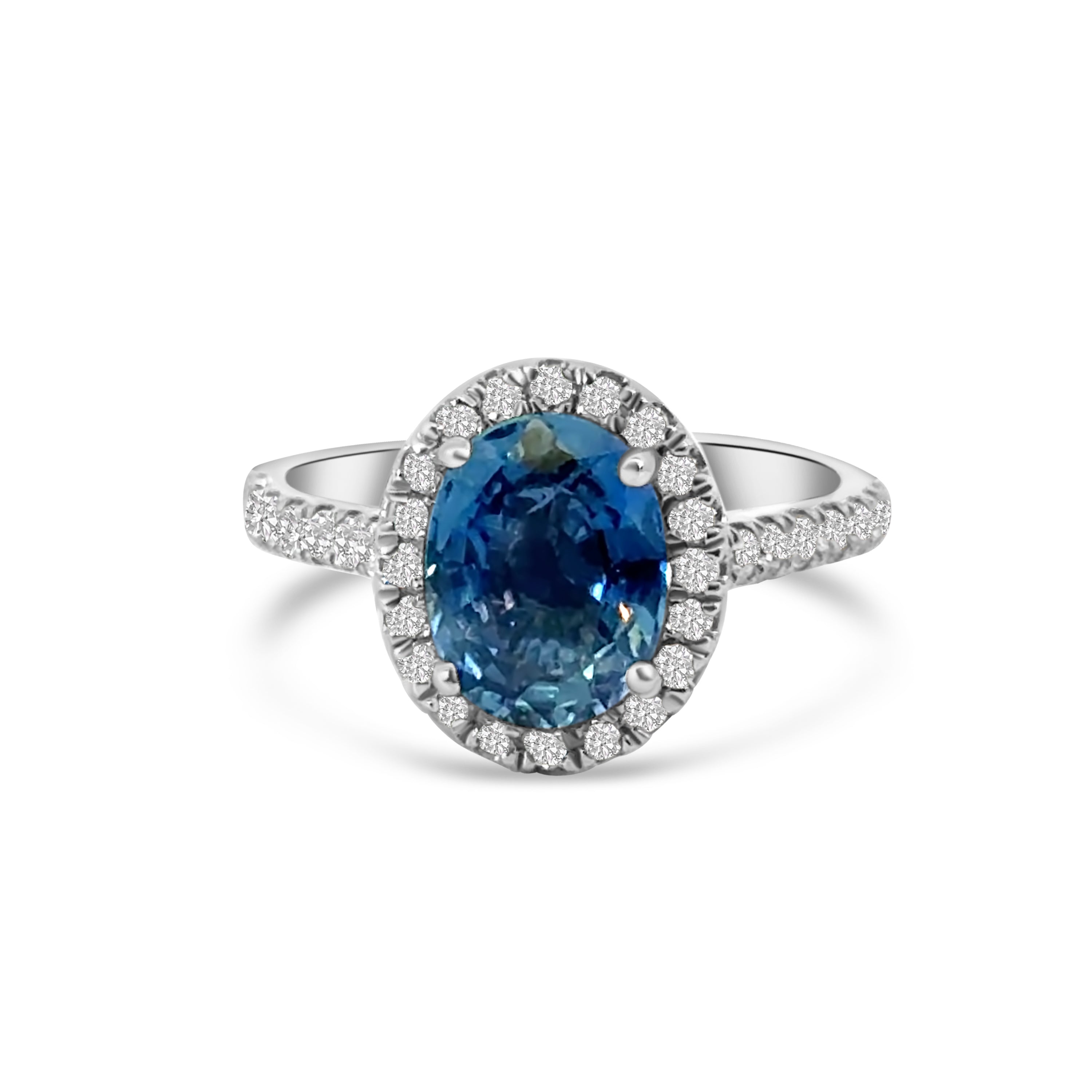 Platinum Sapphire and Diamond Dress Ring