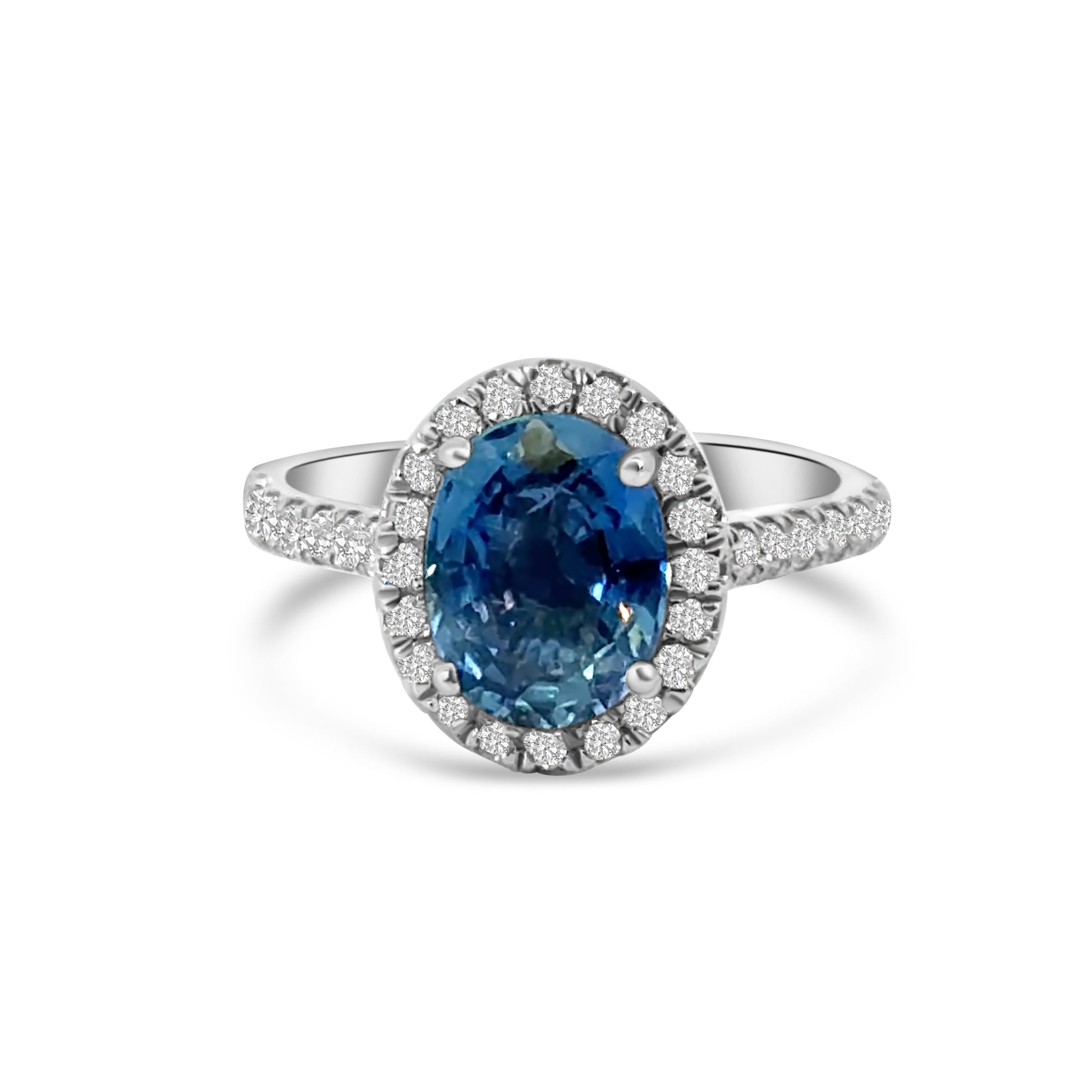 Platinum Sapphire and Diamond Dress Ring