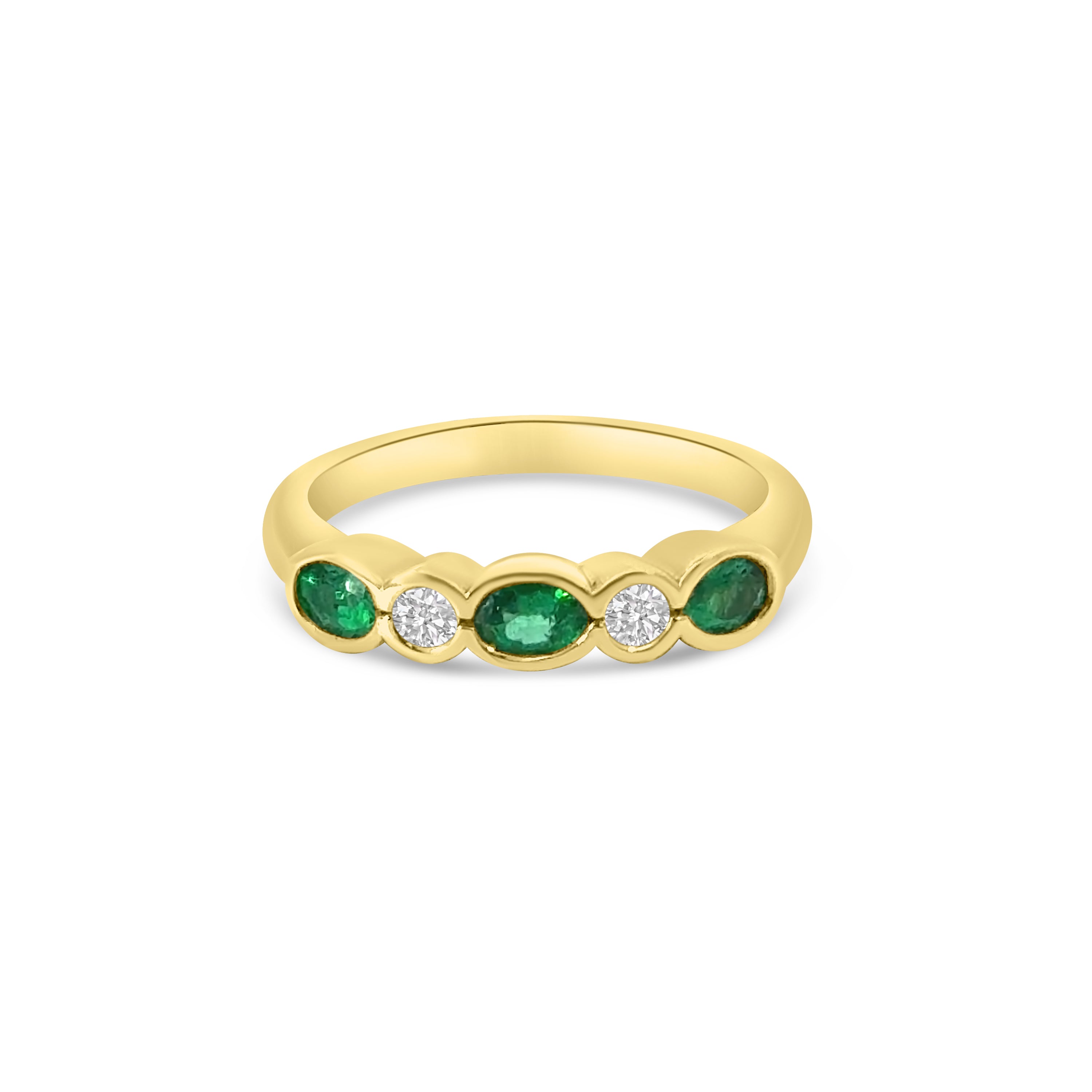 9kt Emerald and Diamond Dress Ring