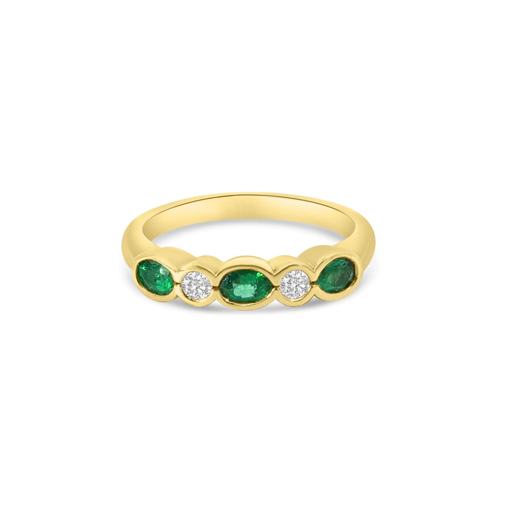 9kt Emerald and Diamond Dress Ring