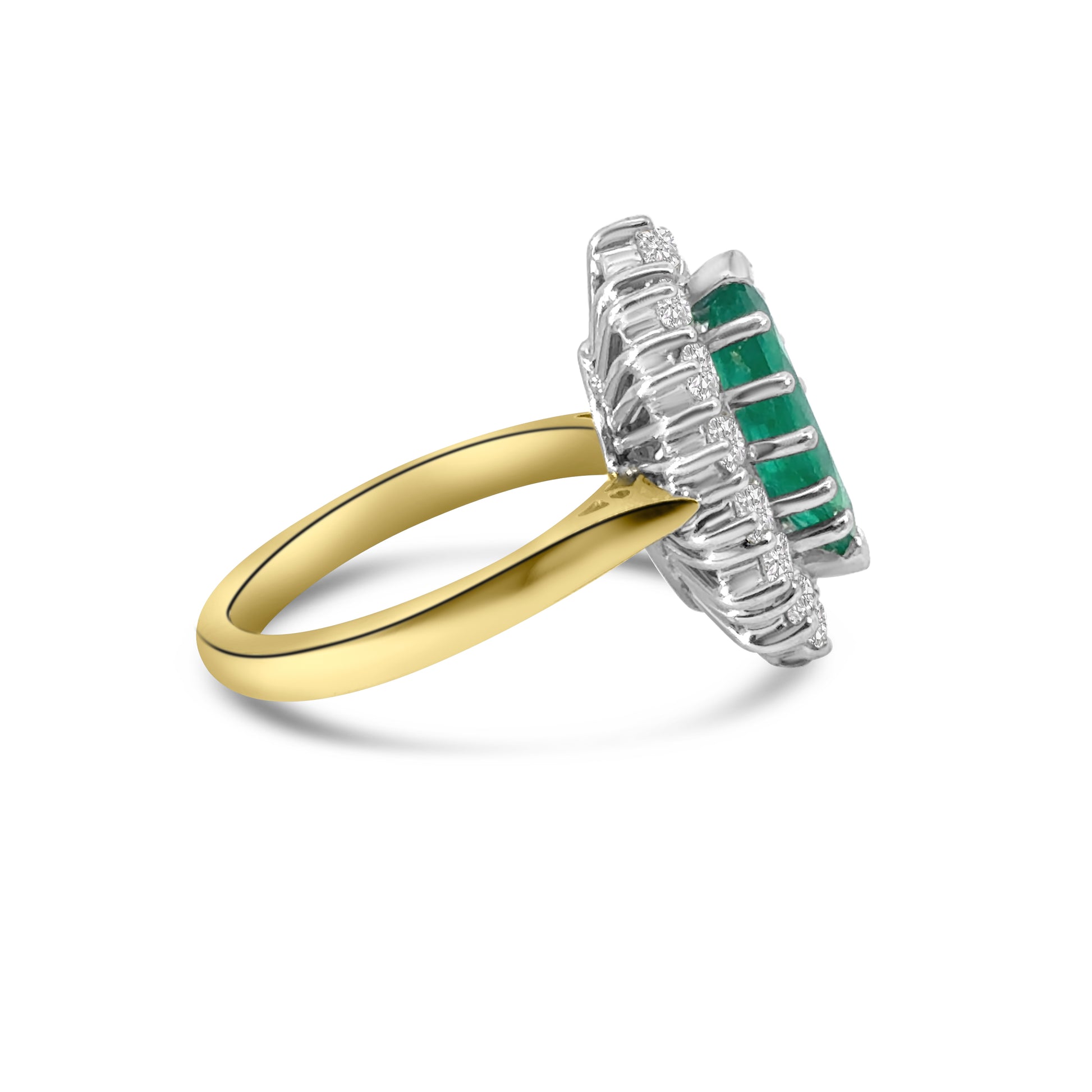 18kt Emerald and Diamond Marquise Dress Ring