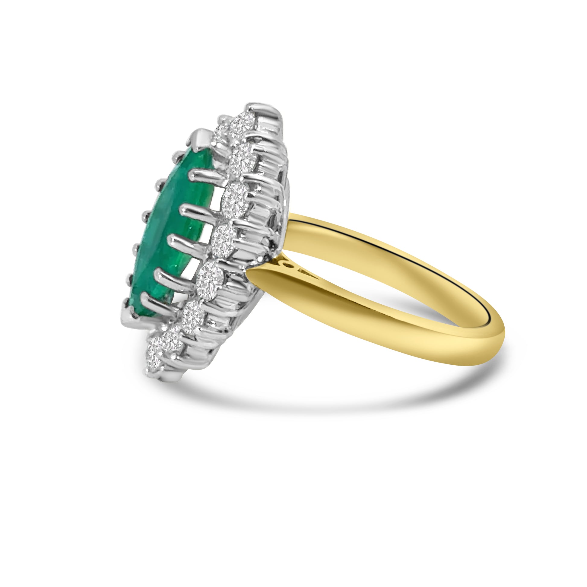 18kt Emerald and Diamond Marquise Dress Ring
