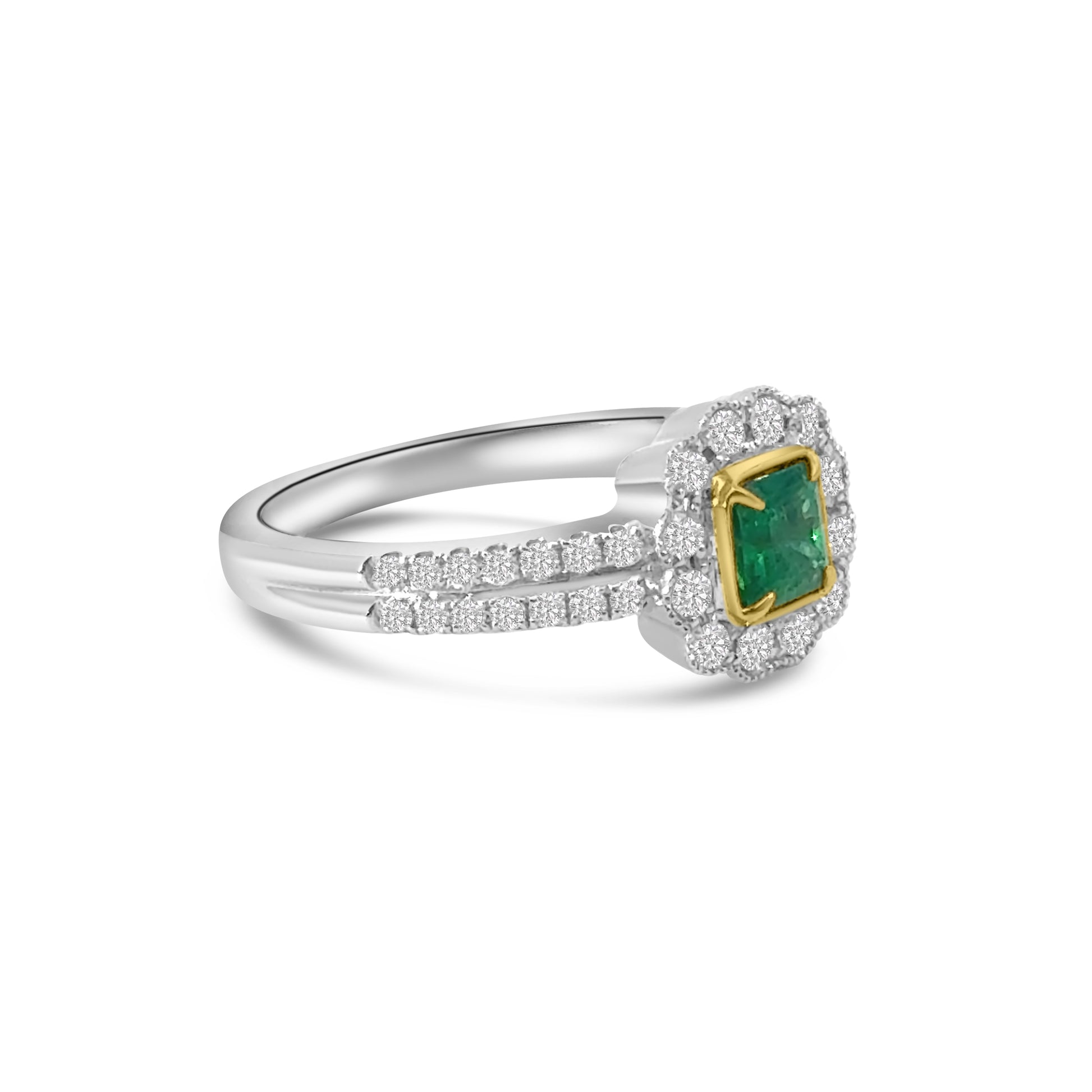 18kt Emerald and Diamond Dress Ring