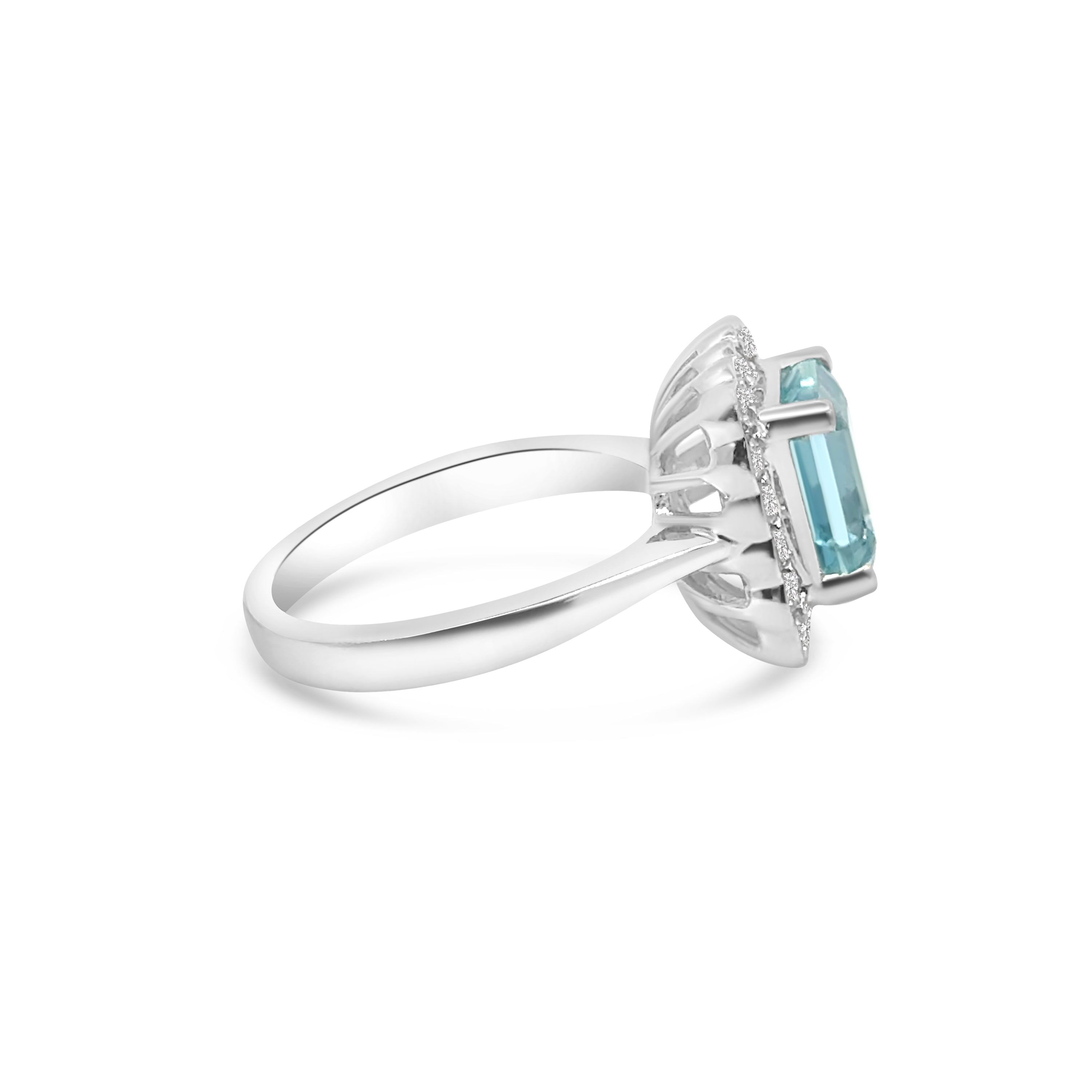 14kt Aquamarine and Diamond Dress Ring
