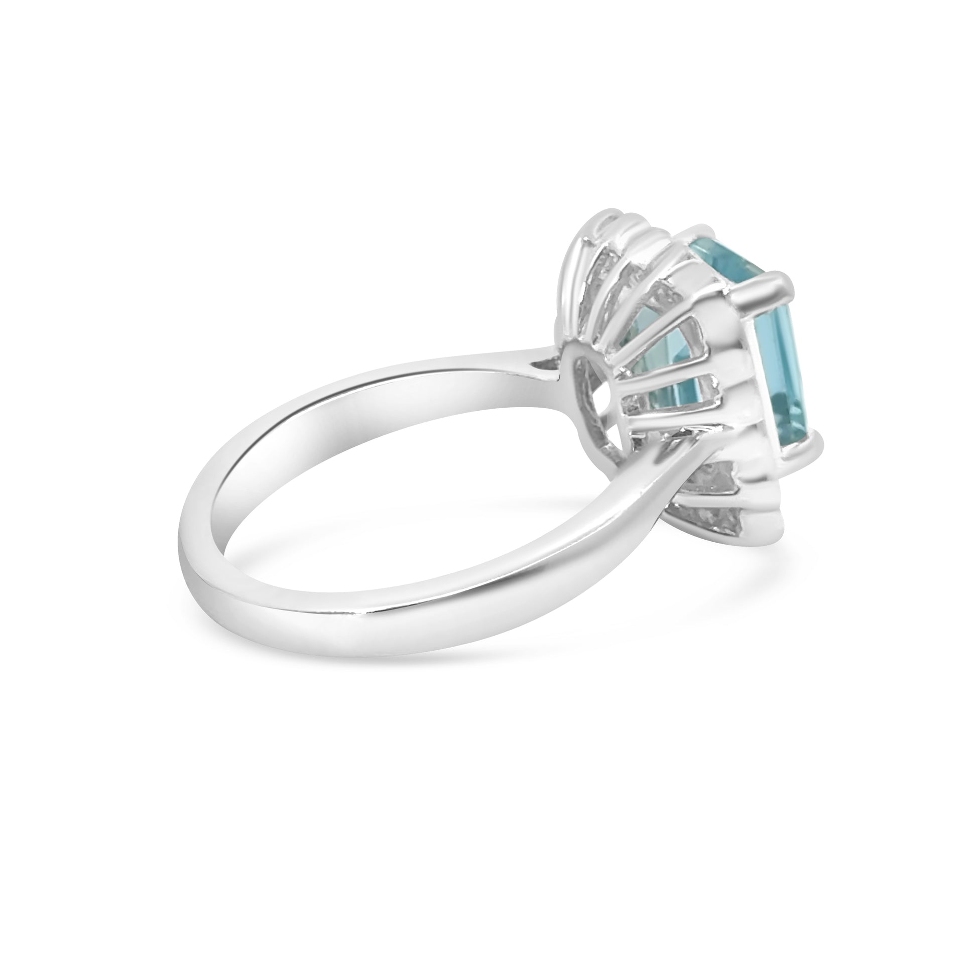 14kt Aquamarine and Diamond Dress Ring