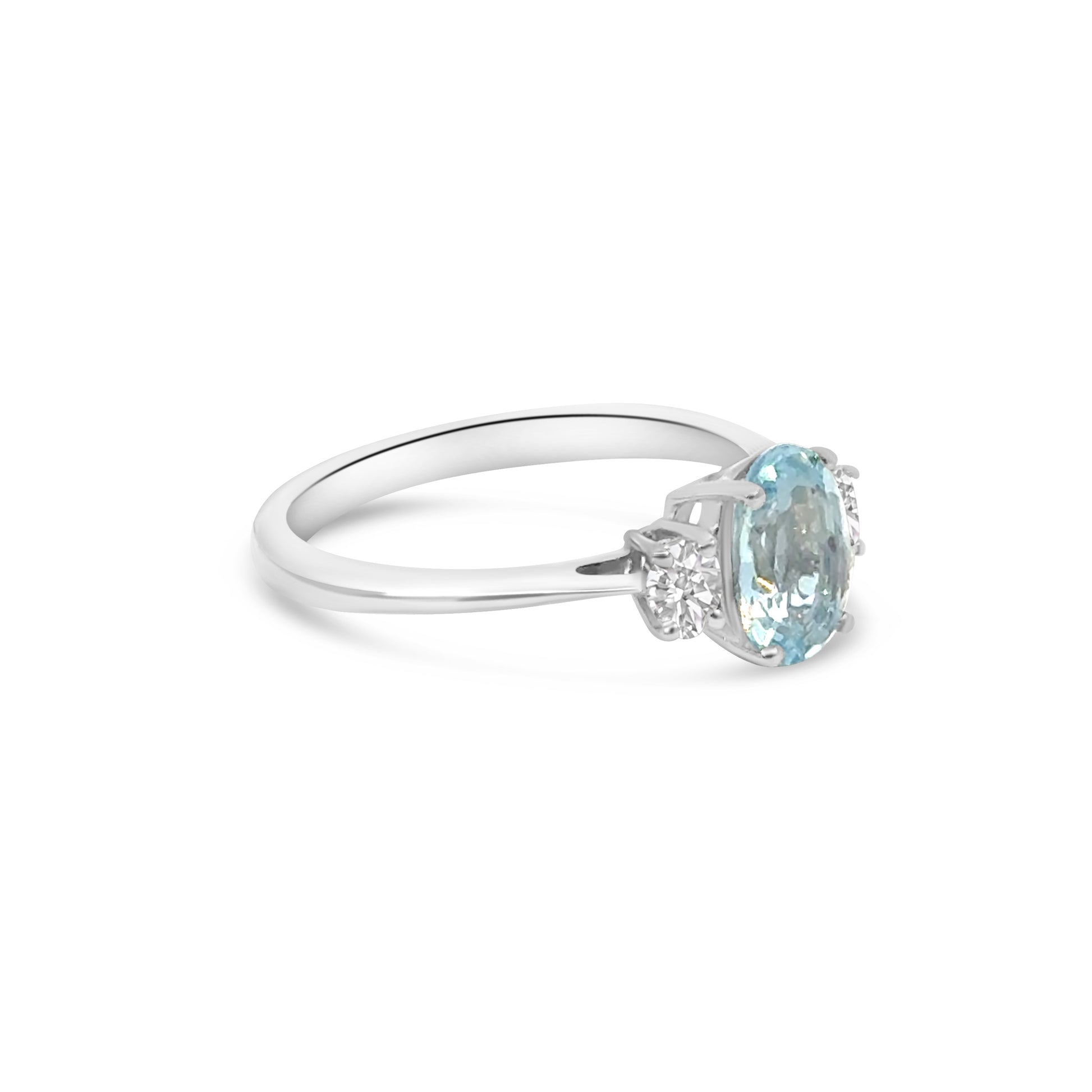 9kt Aquamarine and Diamond Dress Ring