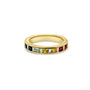 18kt Multi-Sapphire and Diamond Channel Set Band