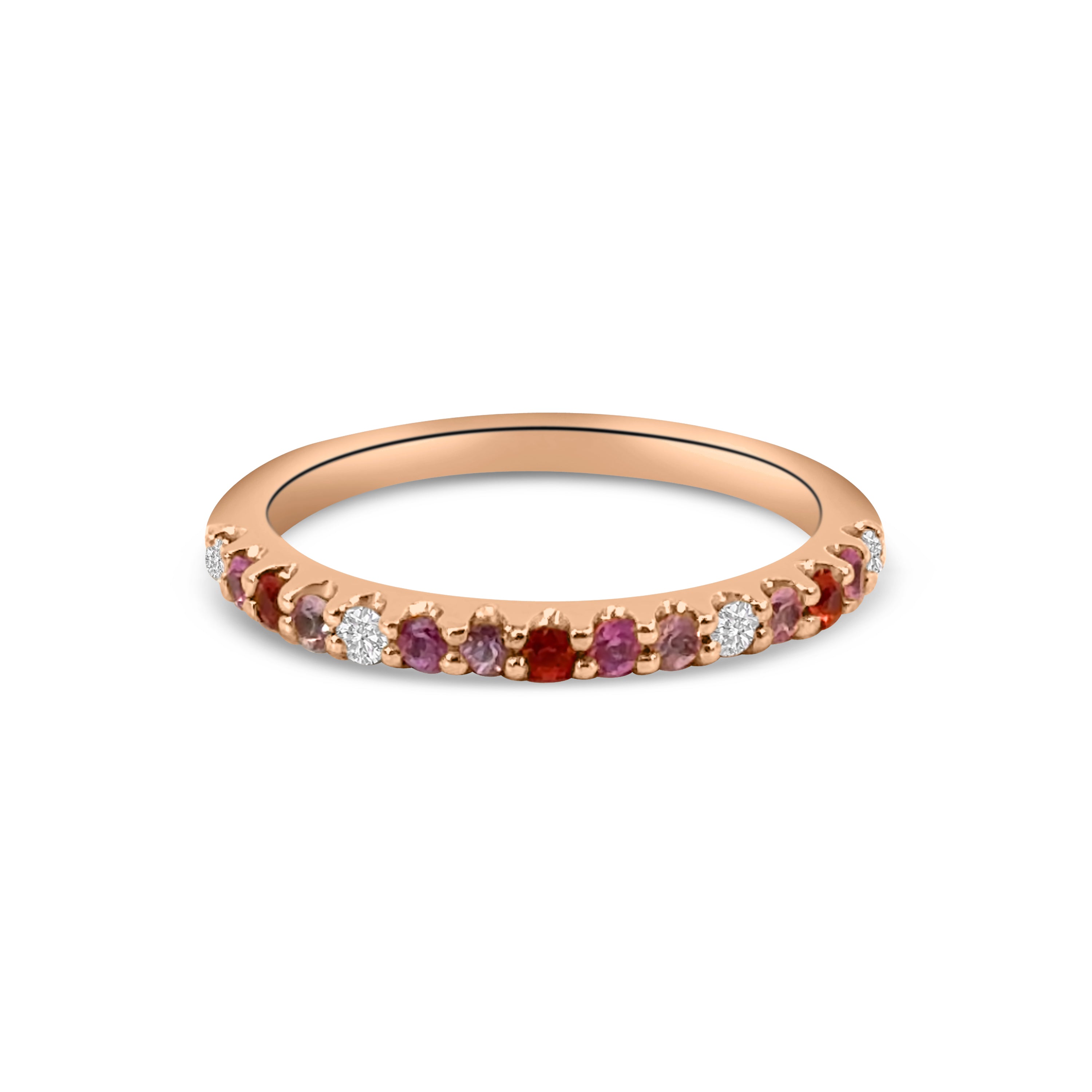 9kt Multi-Sapphire and Diamond Band