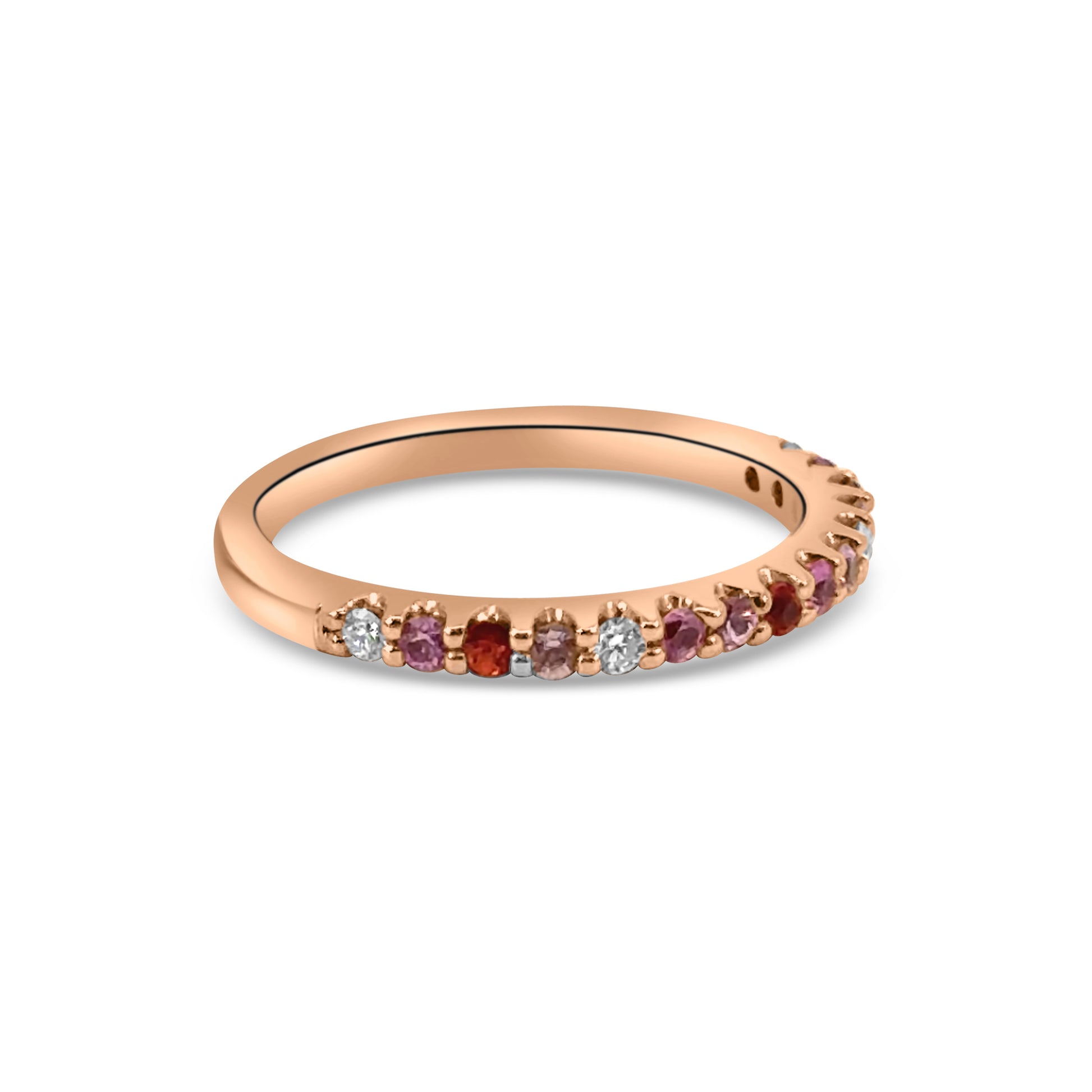 9kt Multi-Sapphire and Diamond Band