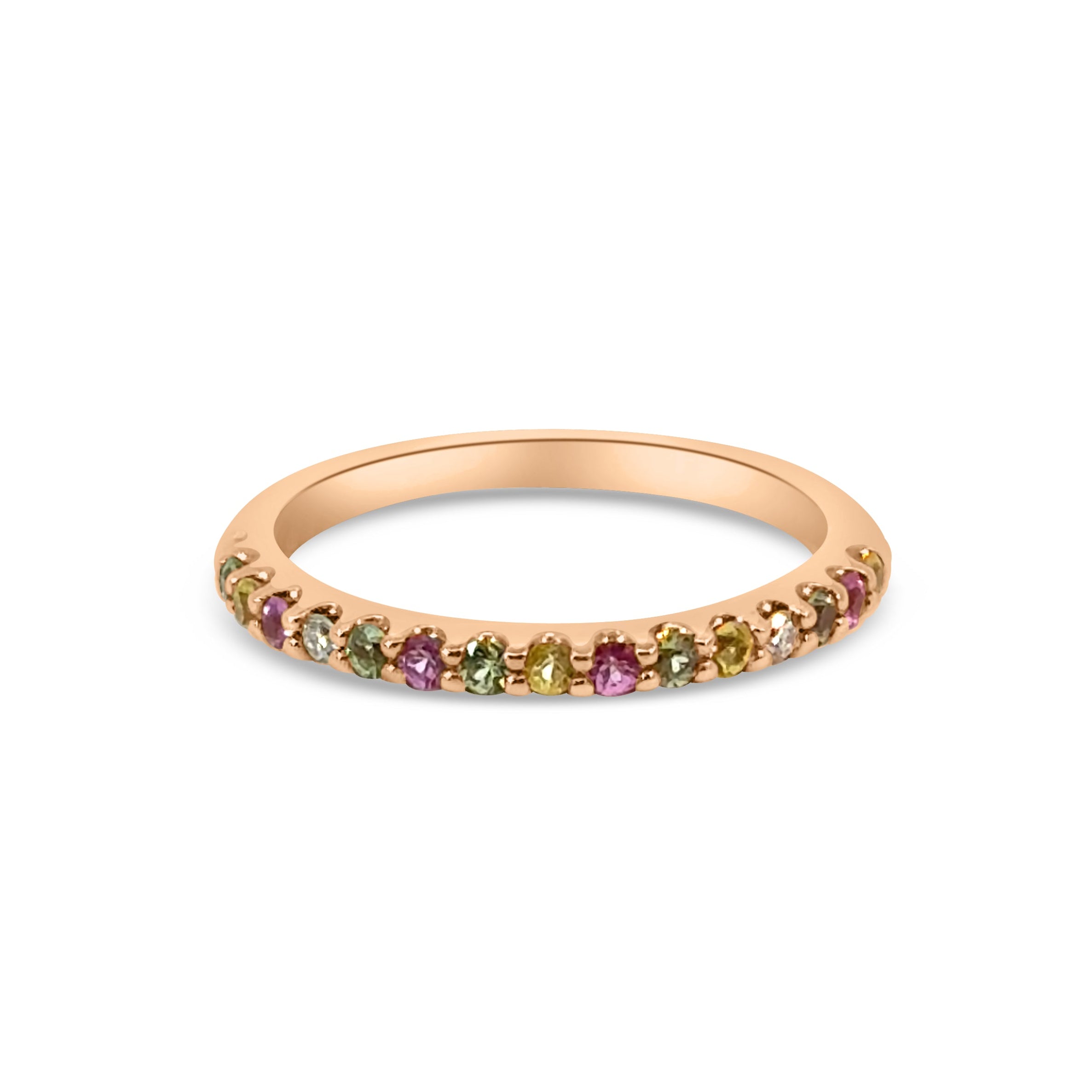 9kt Multi-Sapphire and Diamond Band