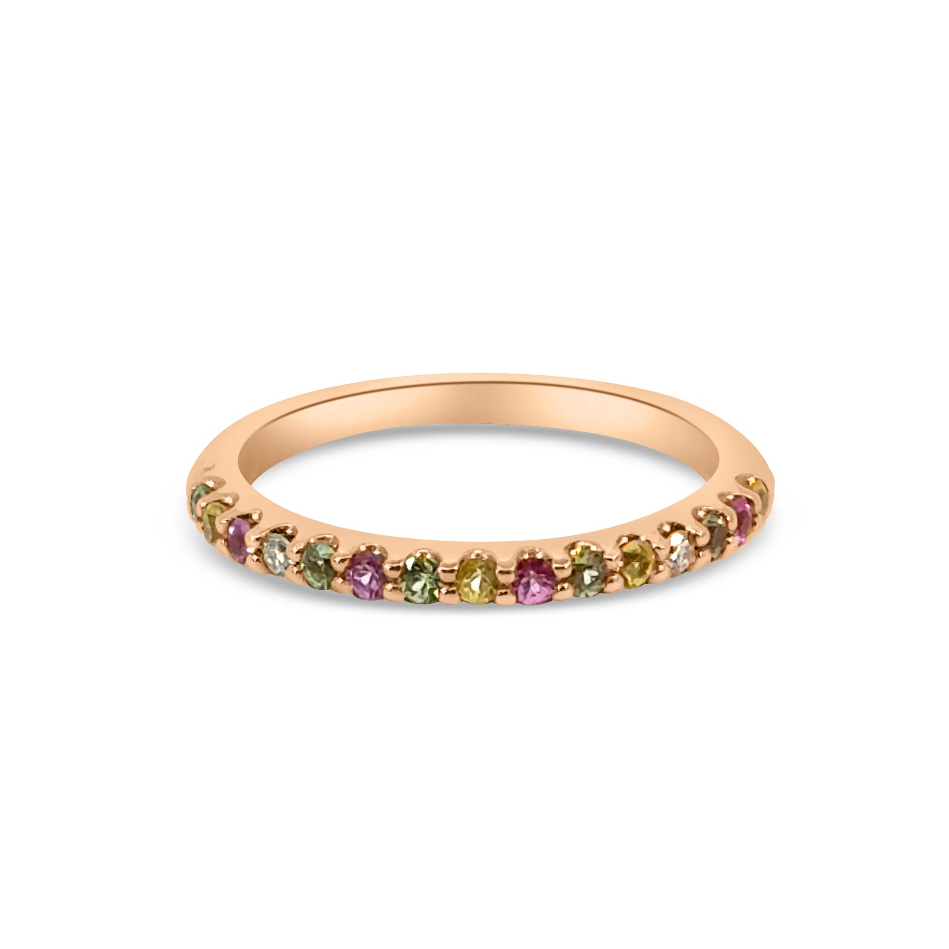 9kt Multi-Sapphire and Diamond Band