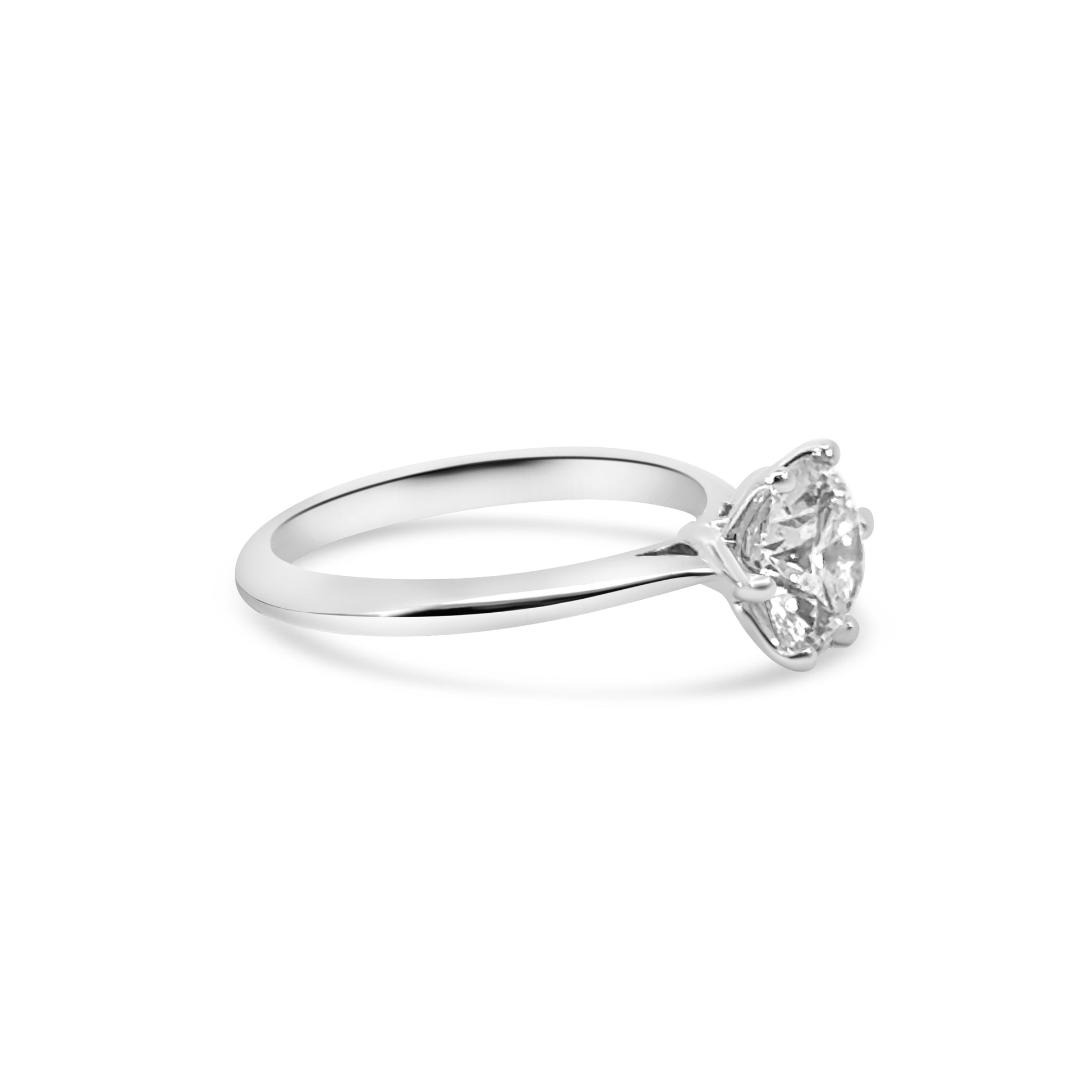 Lab Diamond Platinum Brilliant Cut Solitaire Engagement Ring