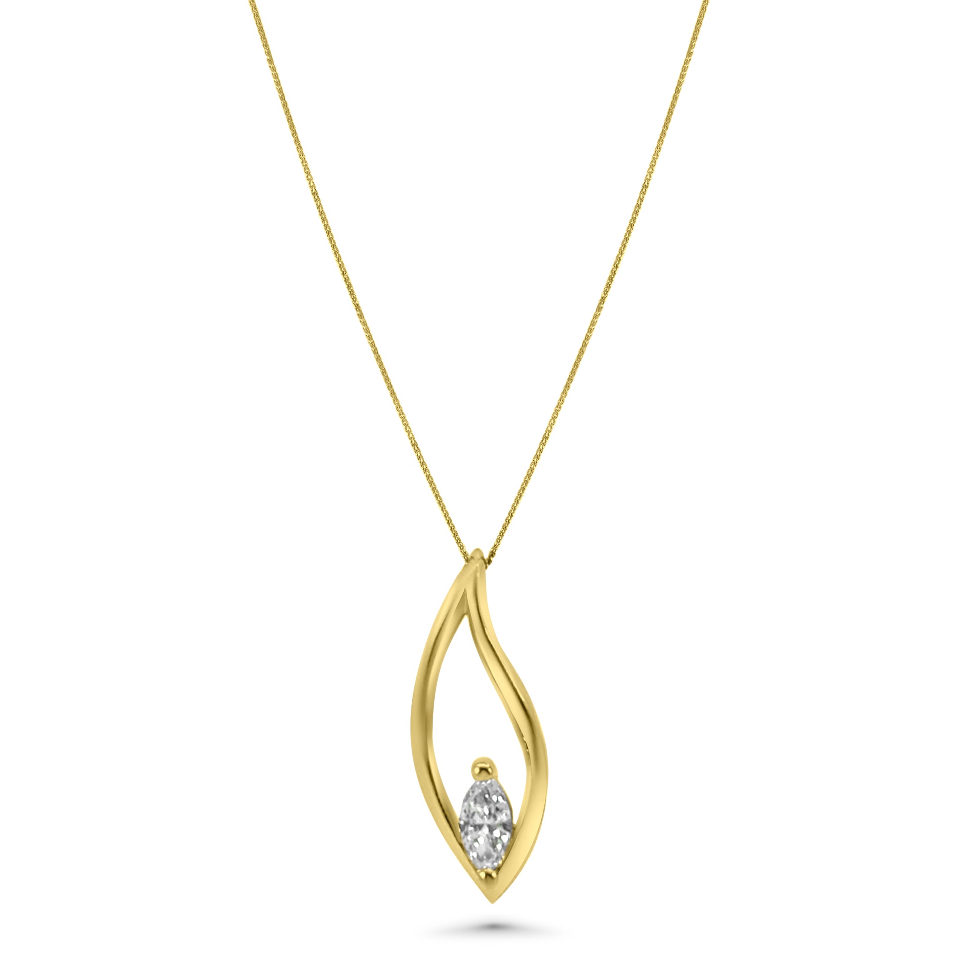 9kt Marquise Cut Diamond Pendant