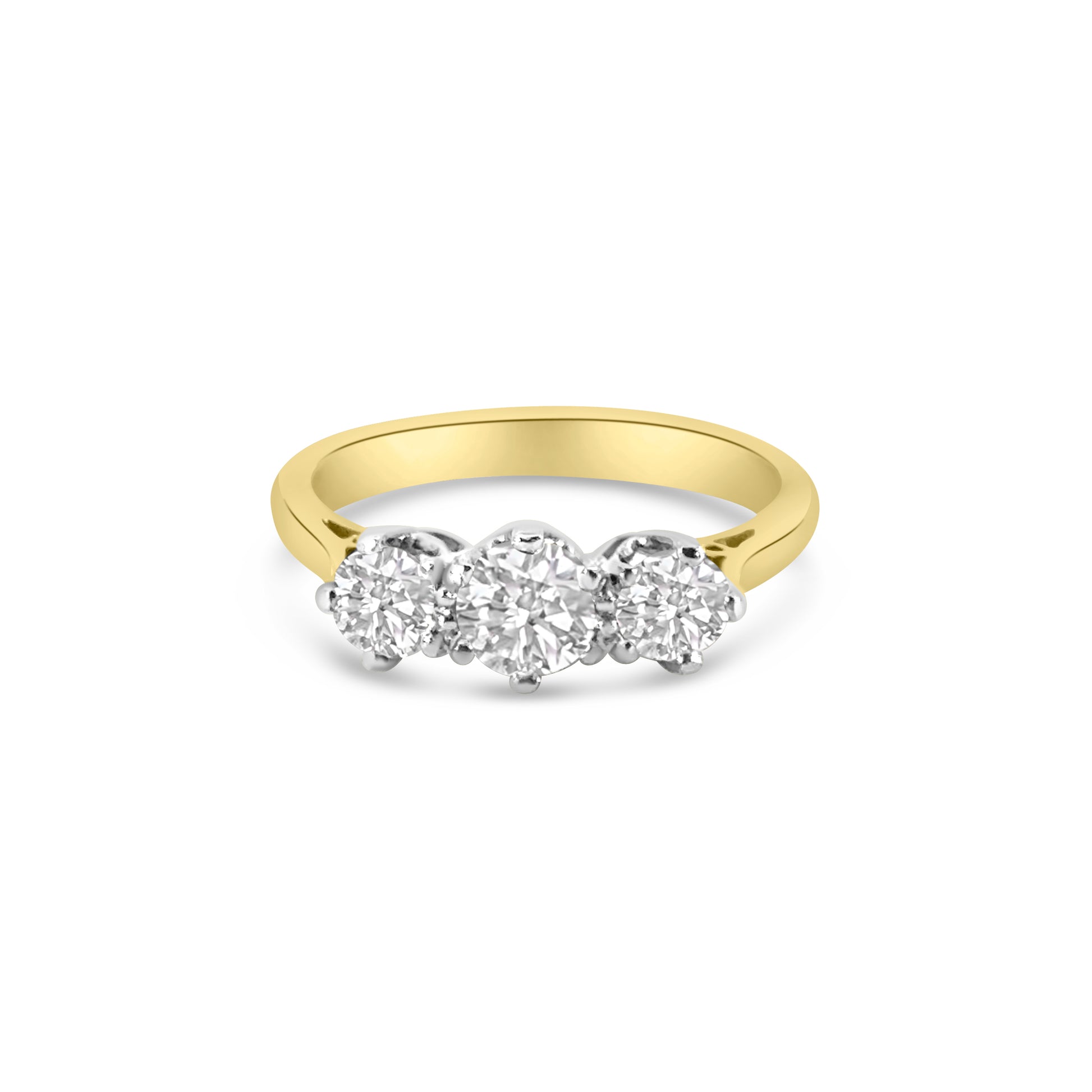 18kt Diamond Three Stone Engagement Ring