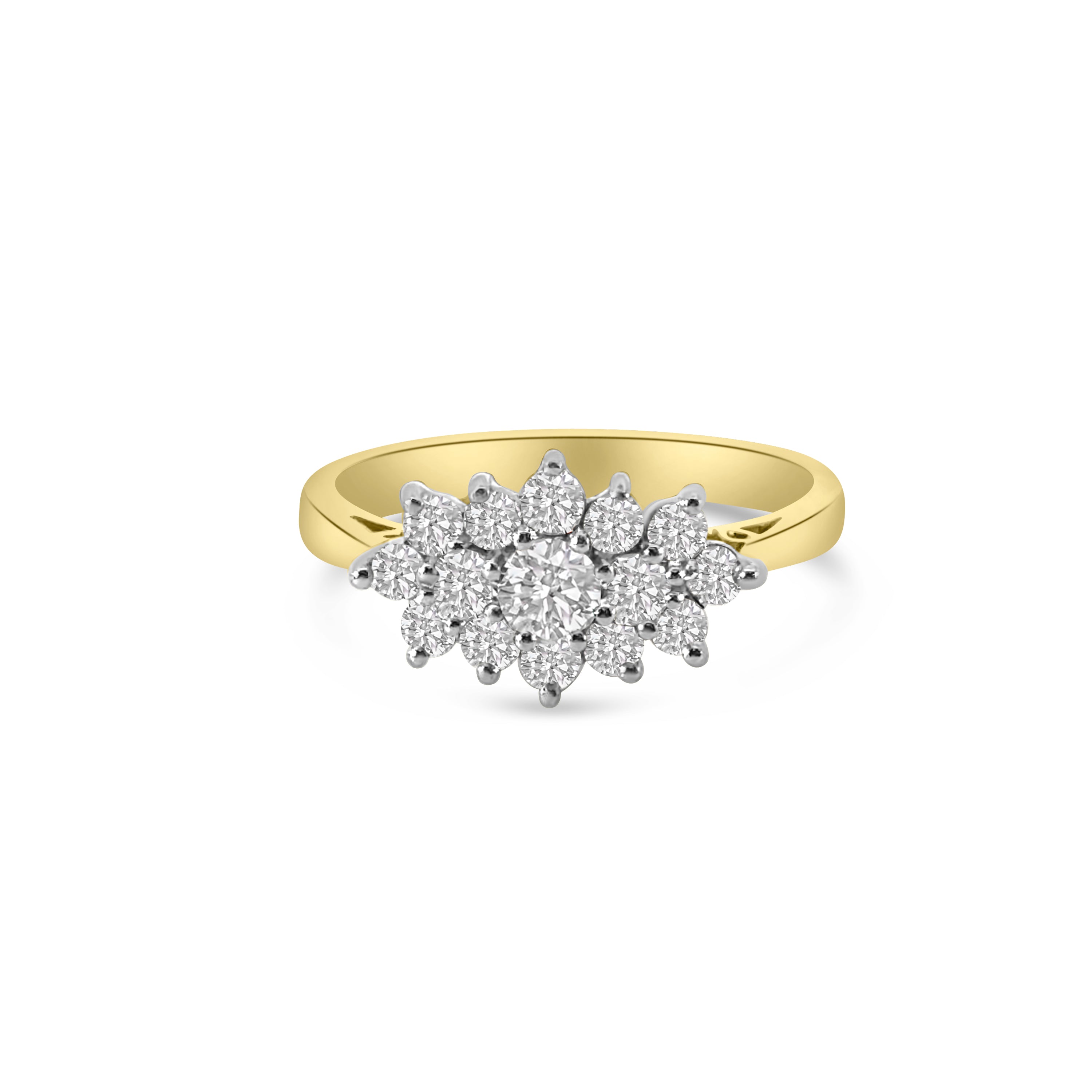 18kt Diamond Cluster Engagement Ring