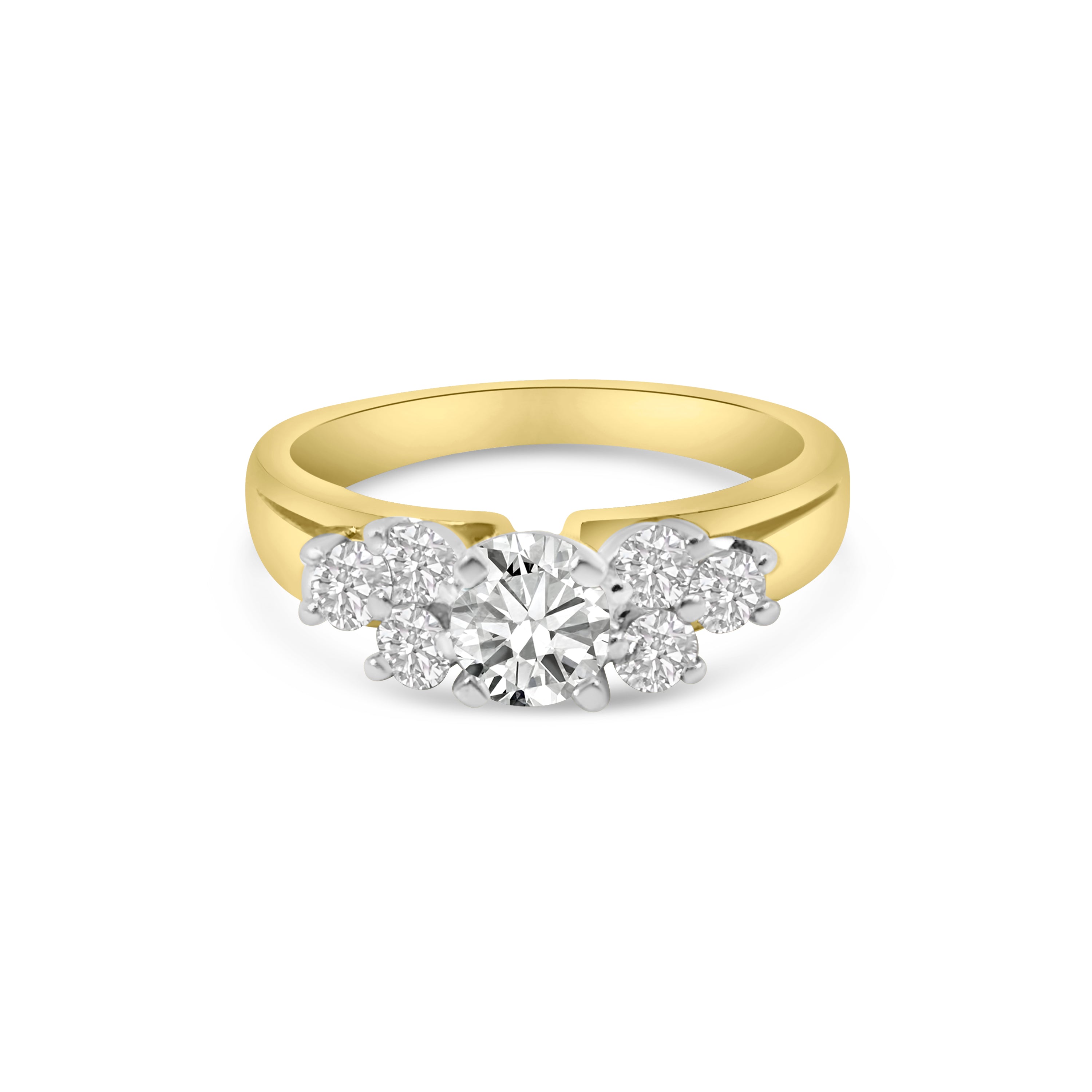 18kt Brilliant Multi Stone Engagement Ring