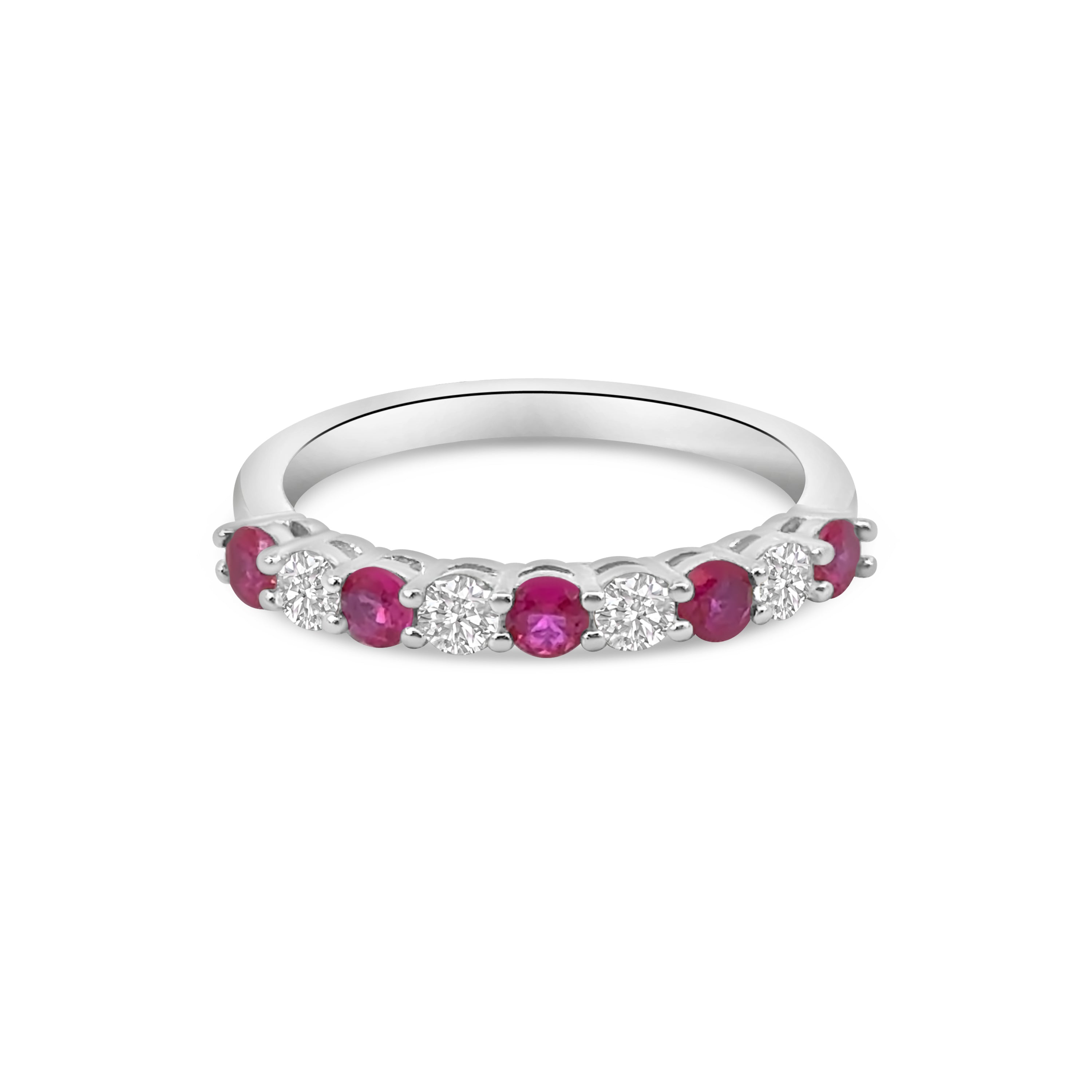 Red CZ Claw Set Band