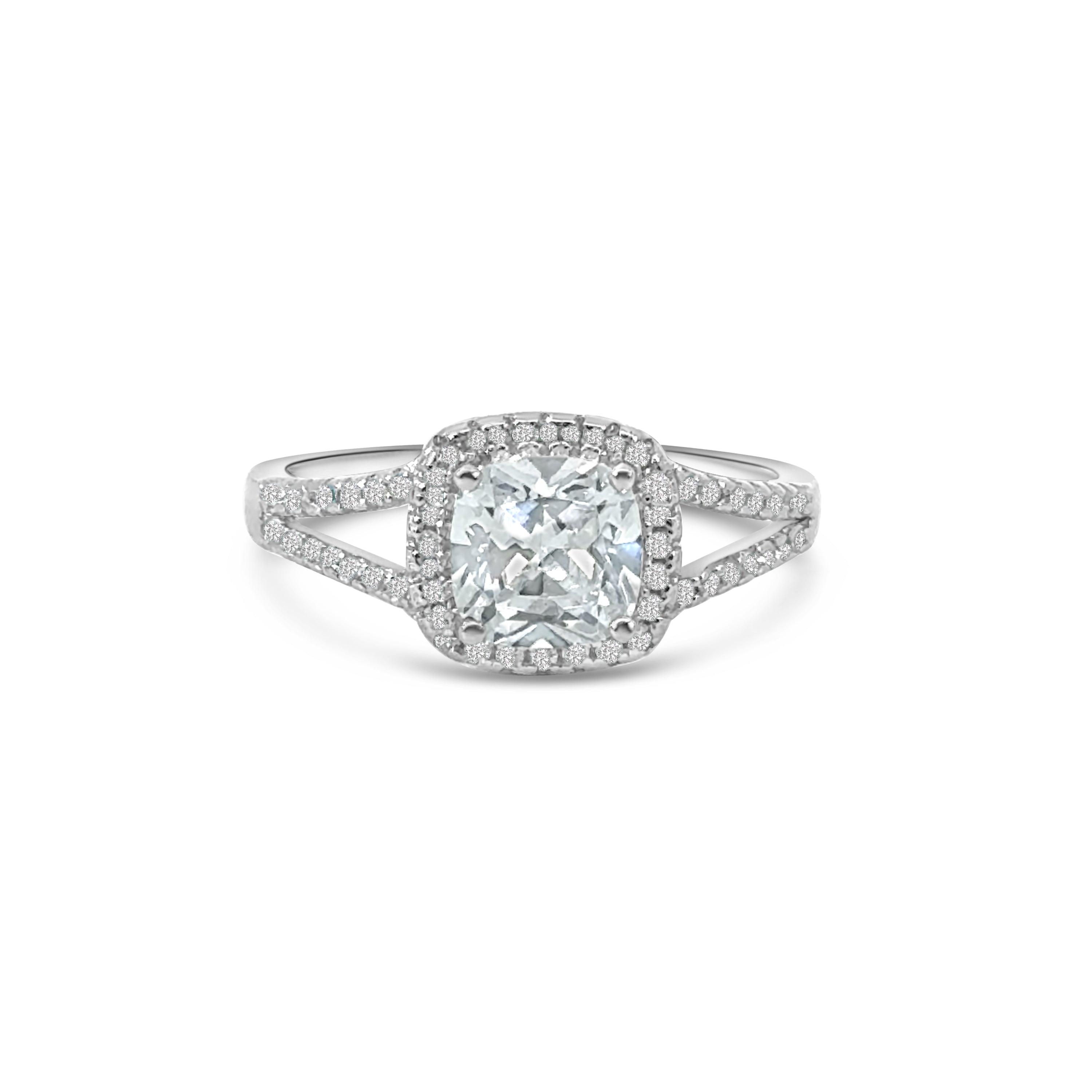 Asher CZ Halo Ring