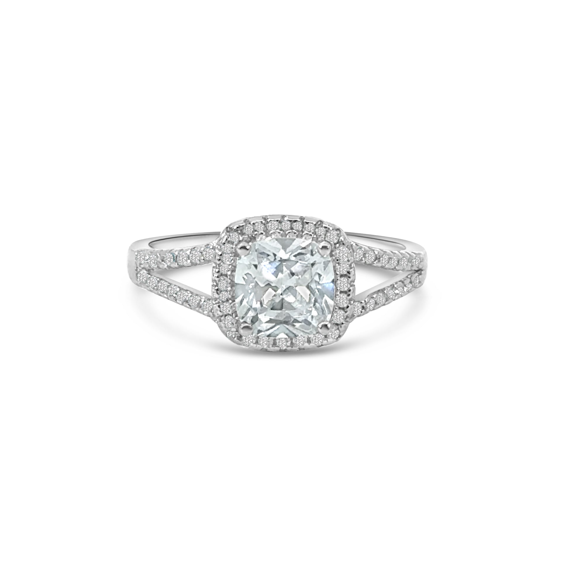 Asher CZ Halo Ring