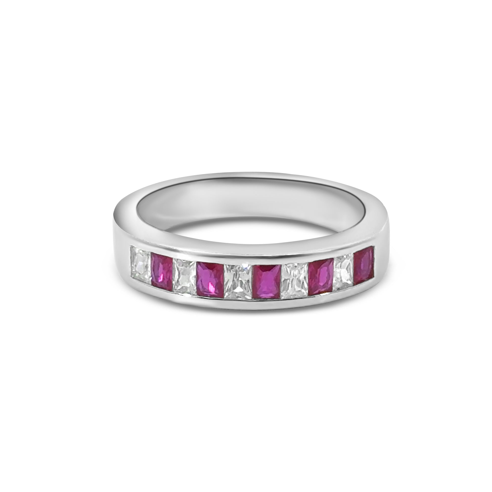 Red Baguette CZ Band