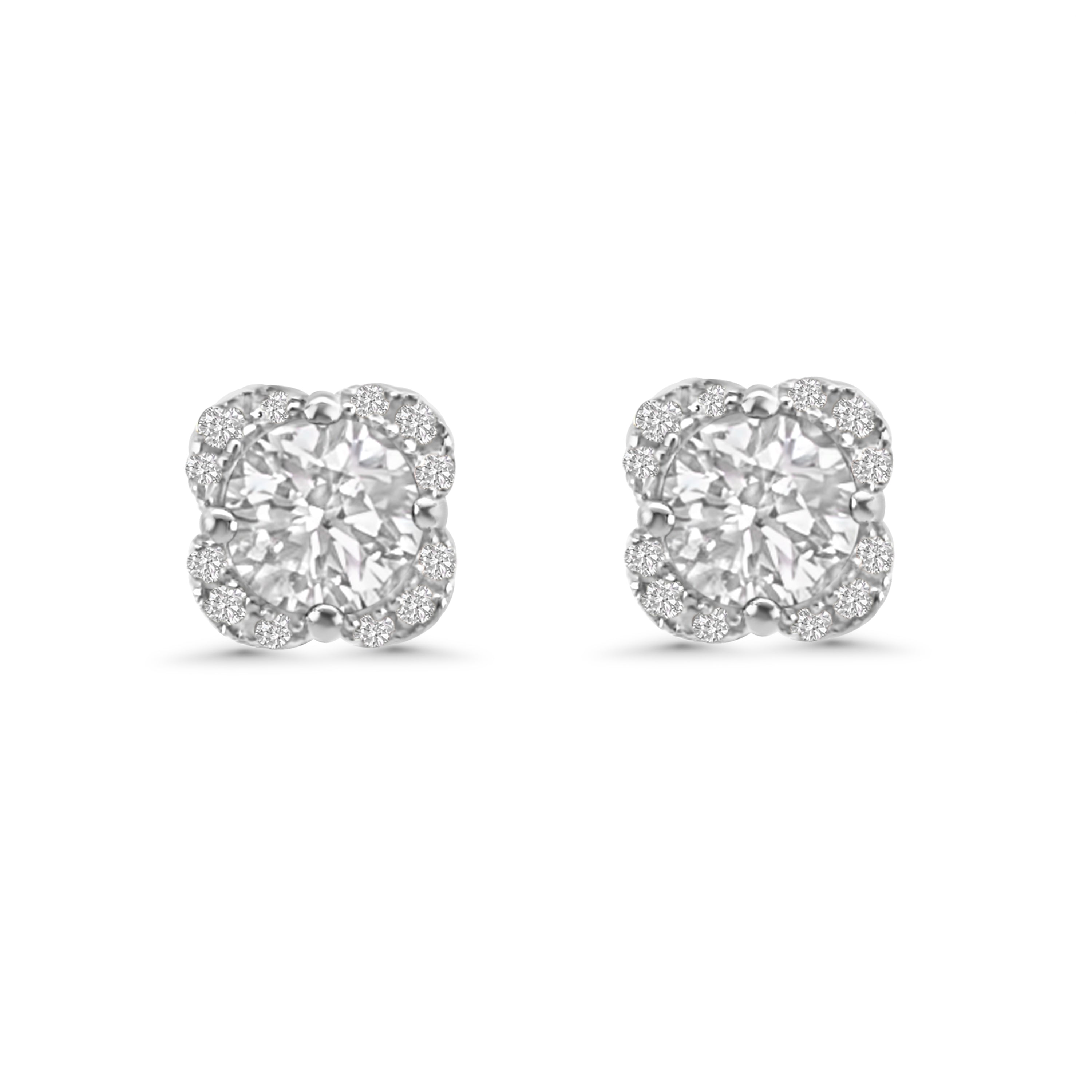Clover Cluster CZ Earrings