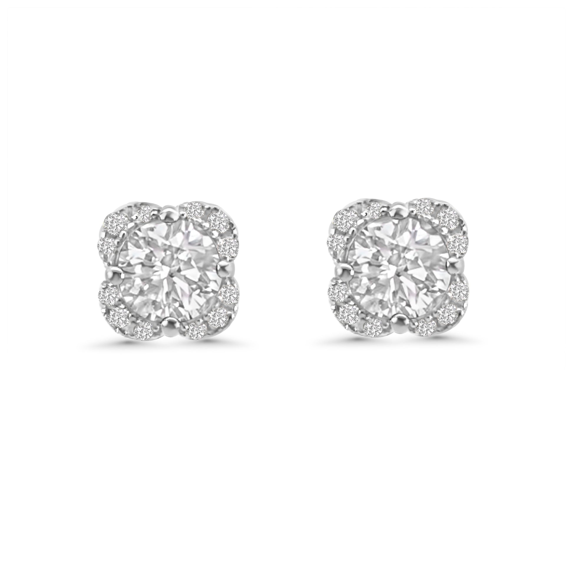 Clover Cluster CZ Earrings