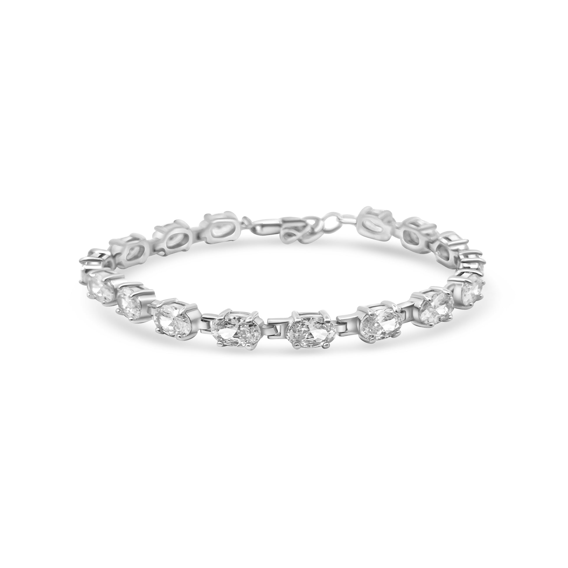 Oval CZ Tennis Bracelet