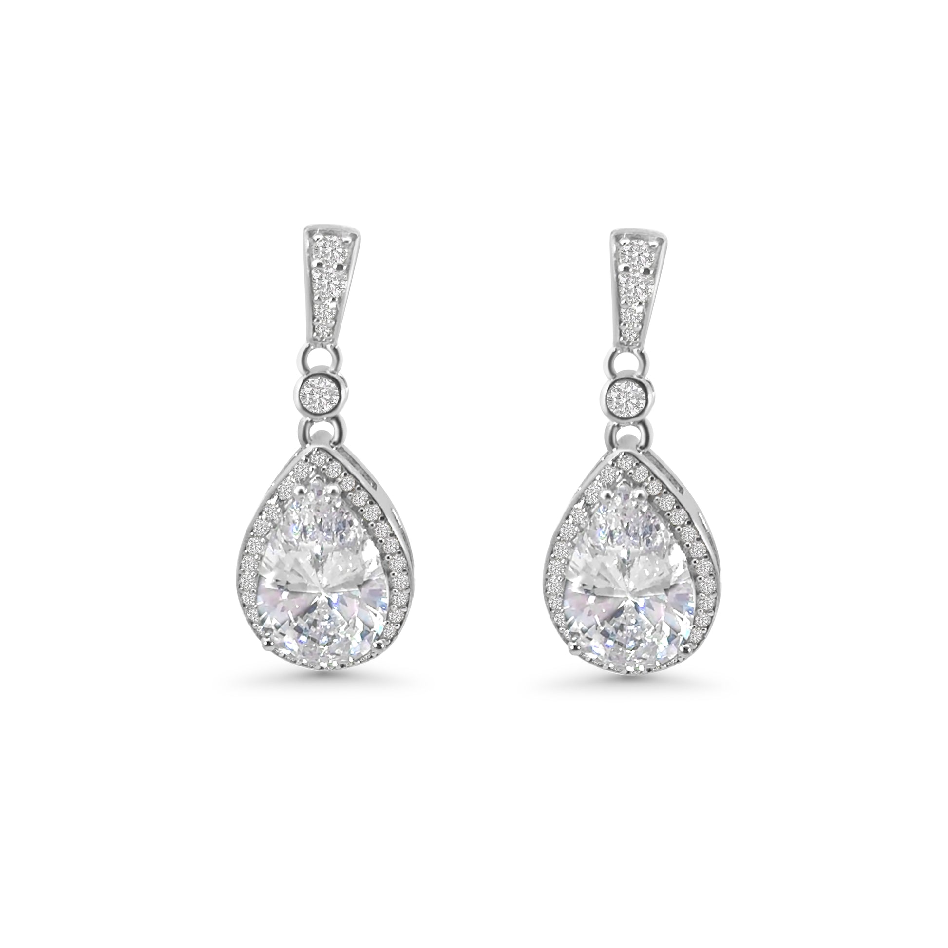 Pear Drop CZ Earrings
