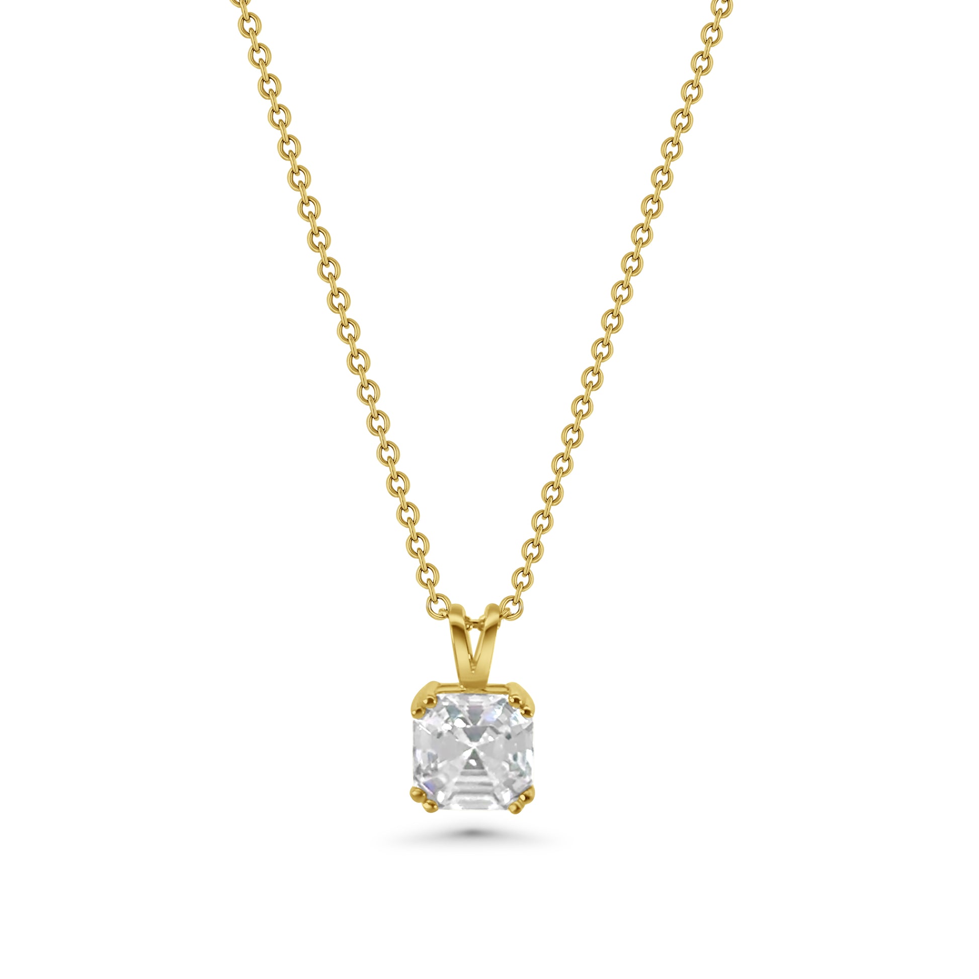Asher Cut Solitaire CZ Pendant