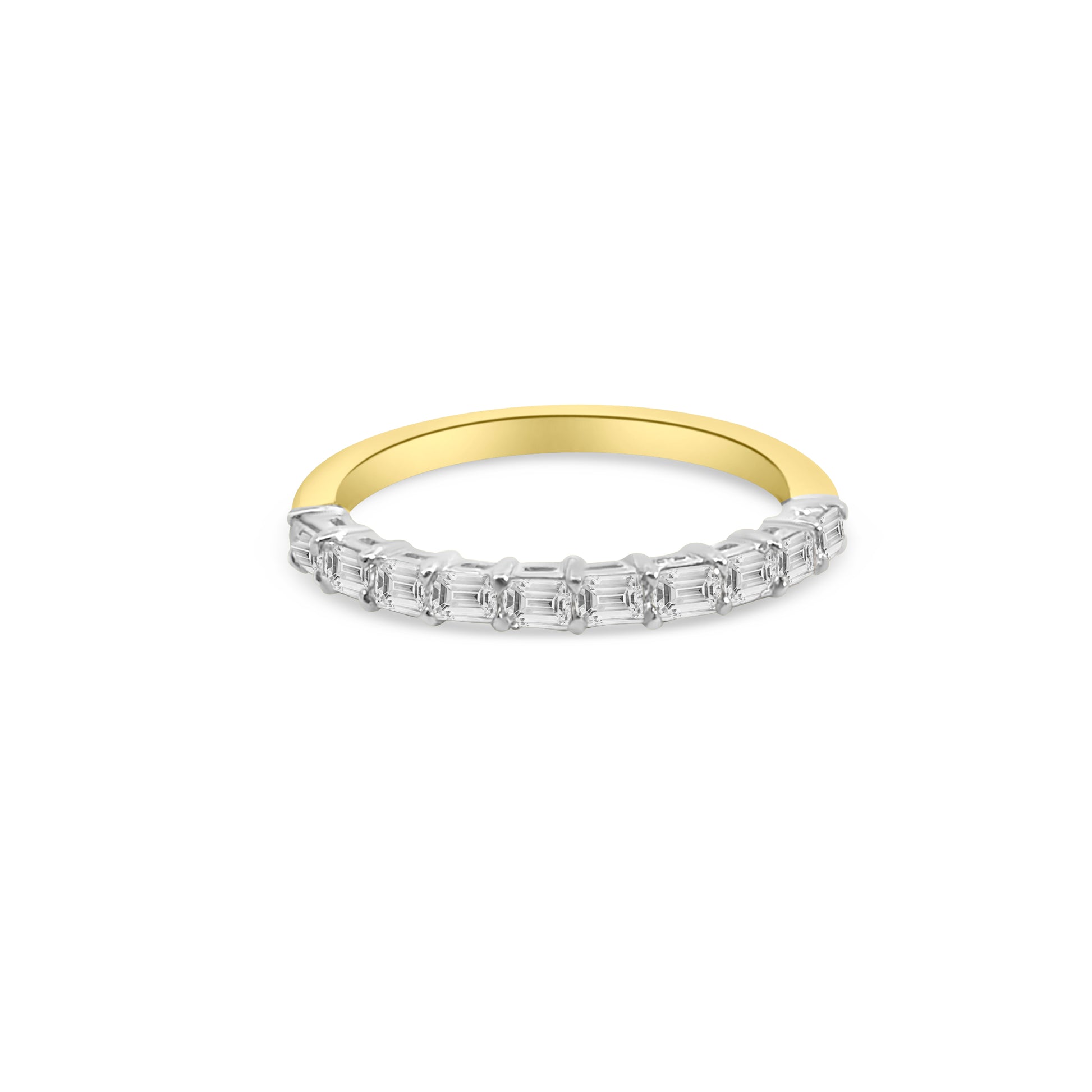 9kt Lab Grown Emerald Cut Diamond Band