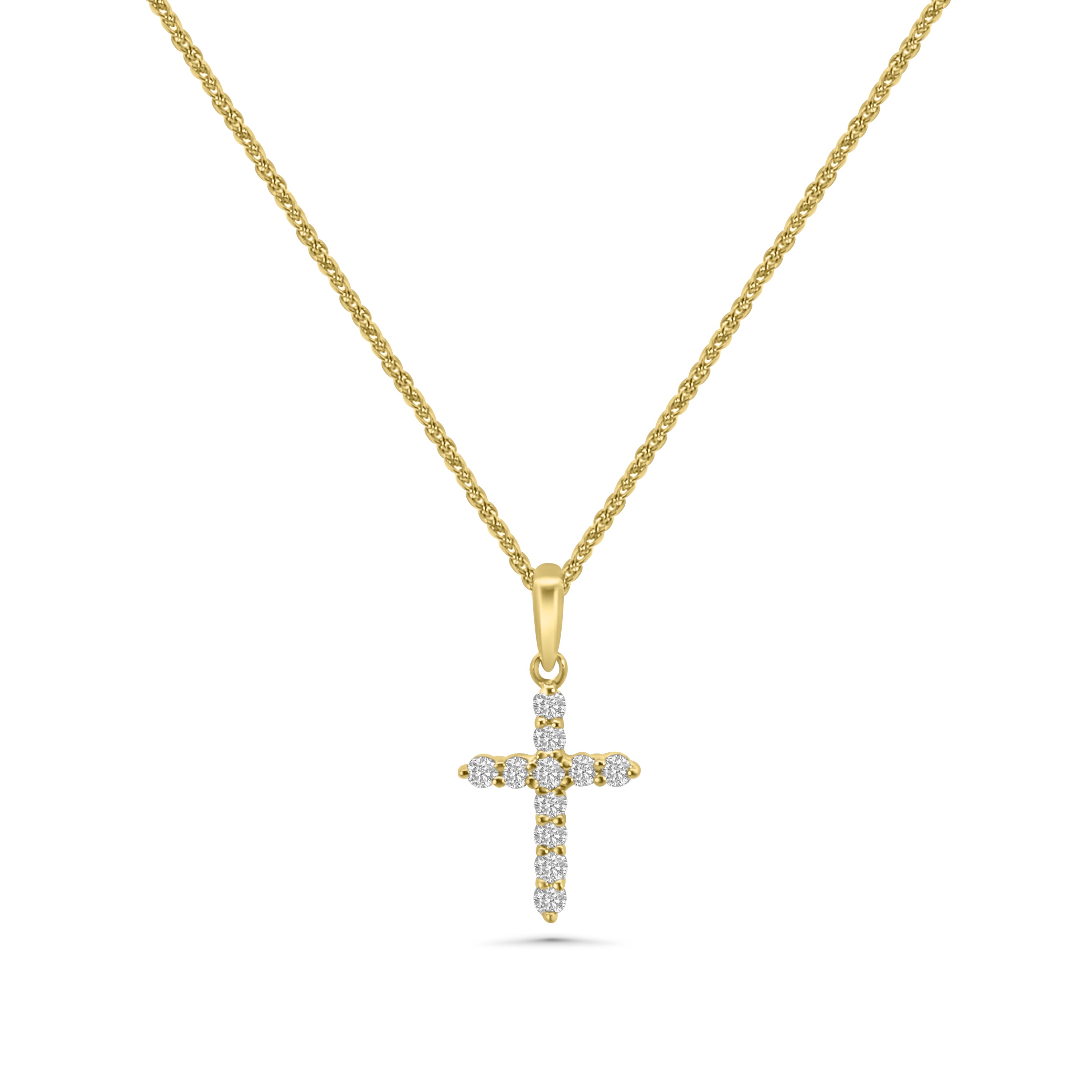 9kt Lab Grown Diamond Cross Pendant