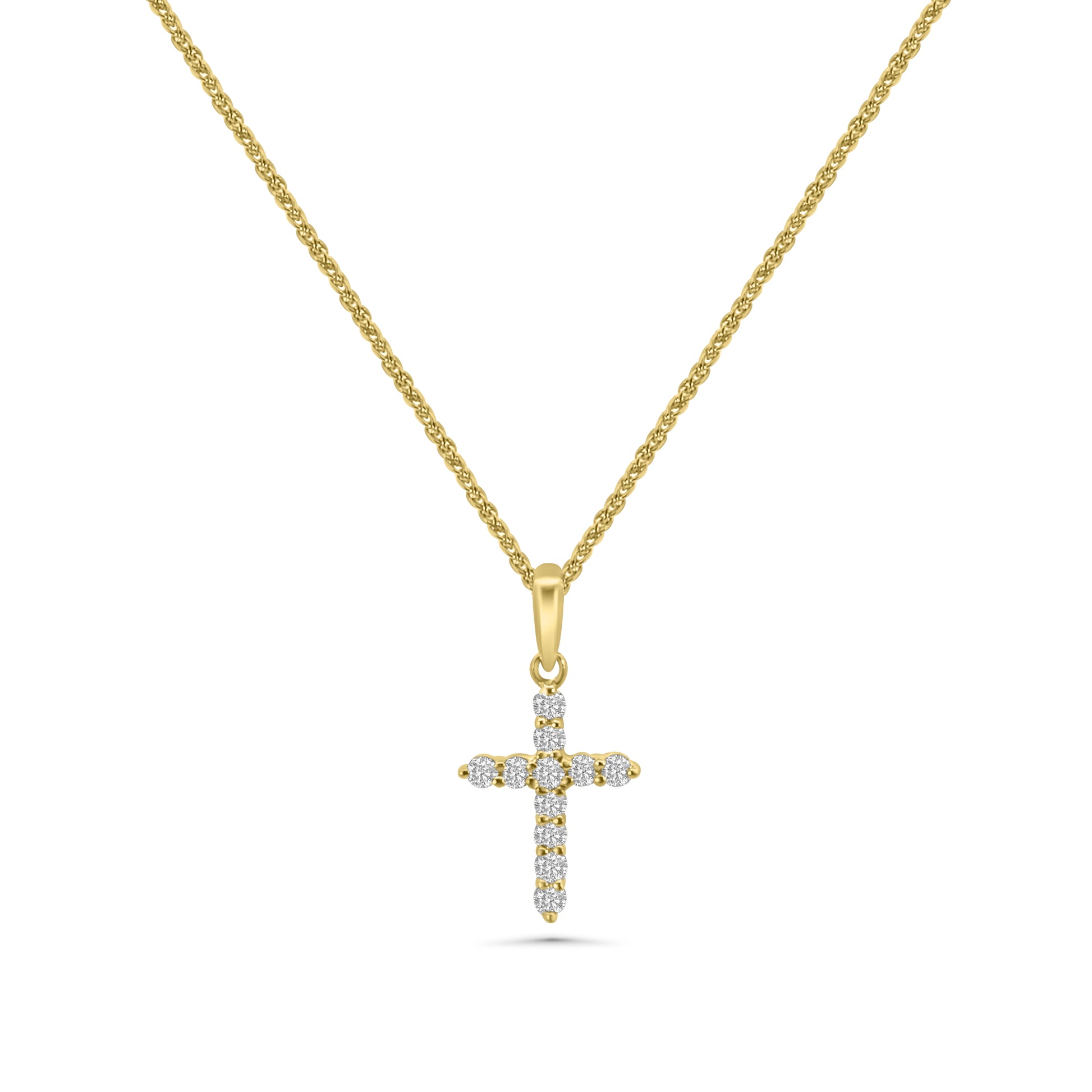 9kt Lab Grown Diamond Cross Pendant